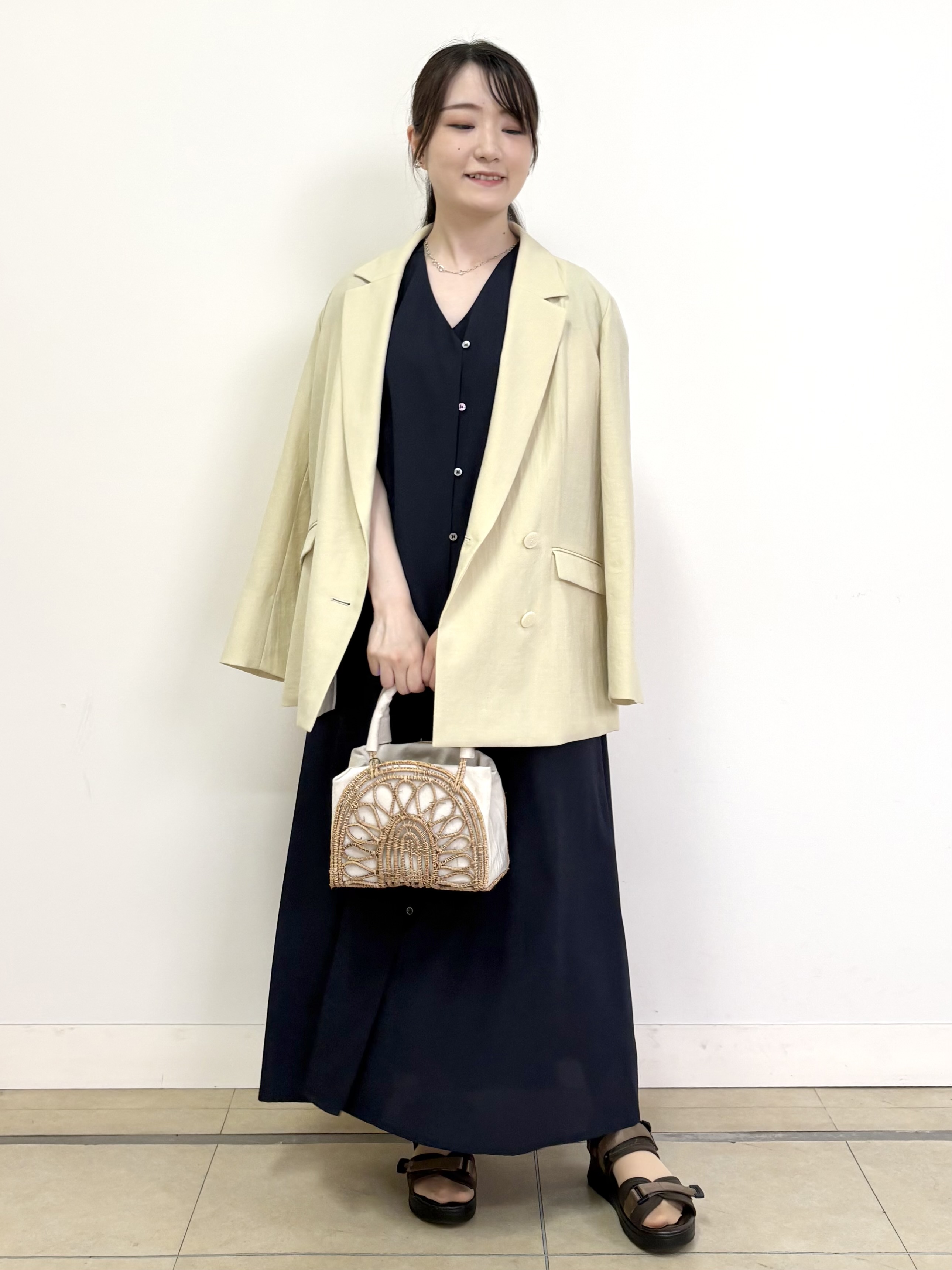 mikiさんの「Reflect｜コットンリネンテーラードジャケット」を使ったコーディネート