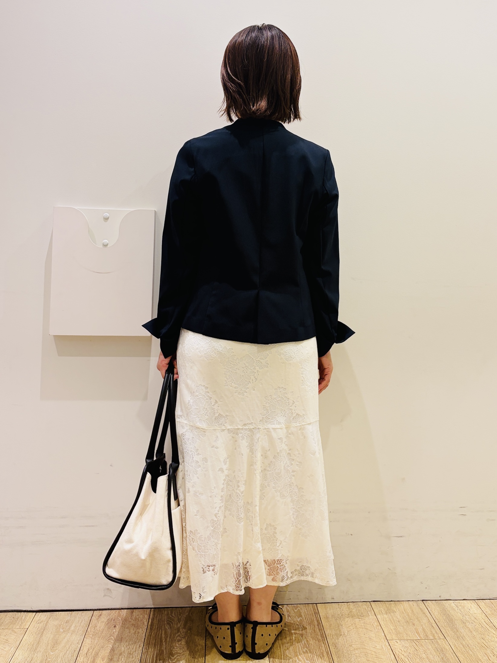 YUKOさんの「index｜【接触冷感／吸水速乾】ノーカラージャケット／セットアップ対応可《洗える／防シワ／ストレッチ》」を使ったコーディネート