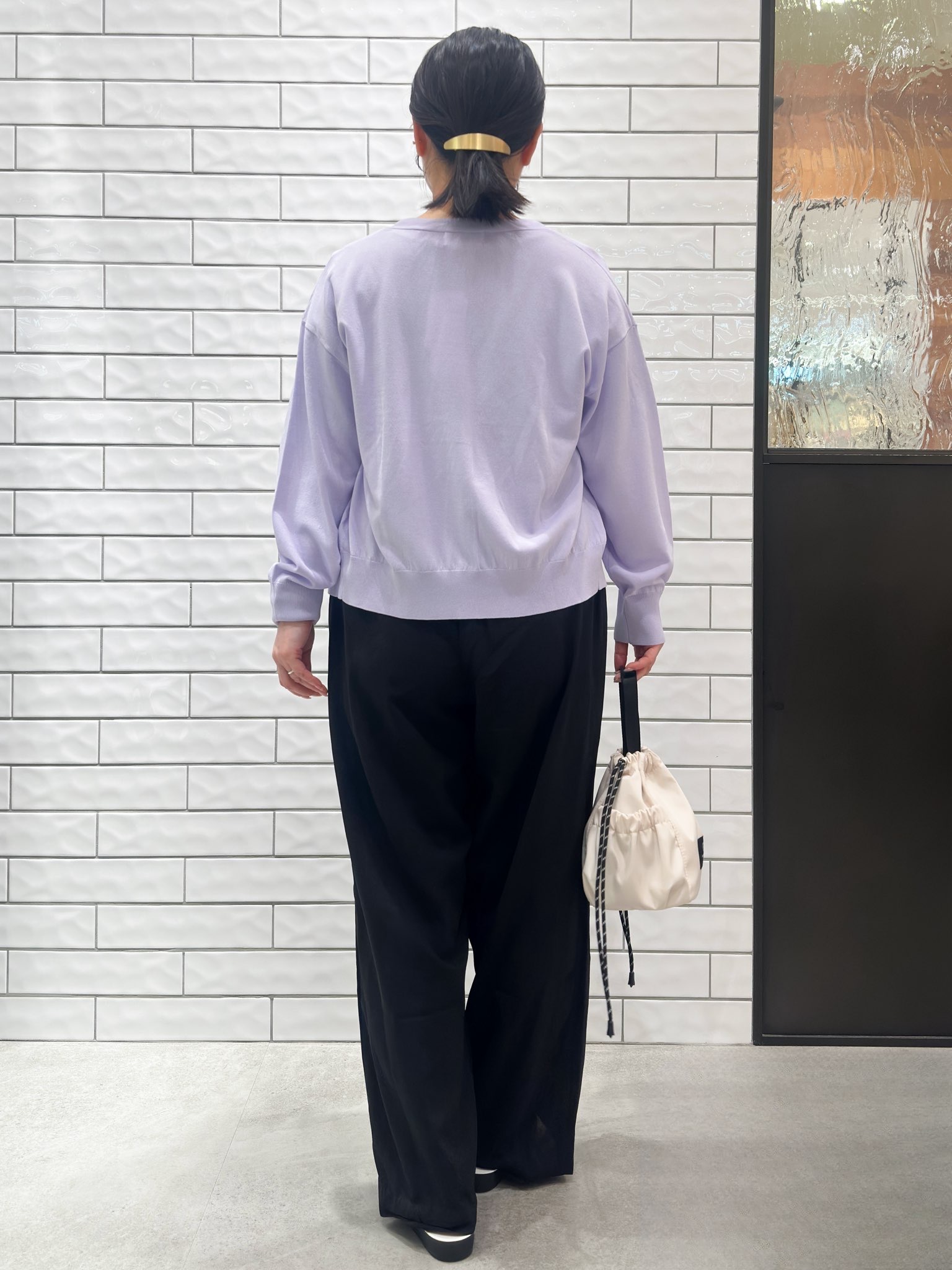 Minさんの「OPAQUE.CLIP｜【UV／接触冷感】Vネックリラクシーニットカーディガン《洗濯機OK／抗ピル》」を使ったコーディネート