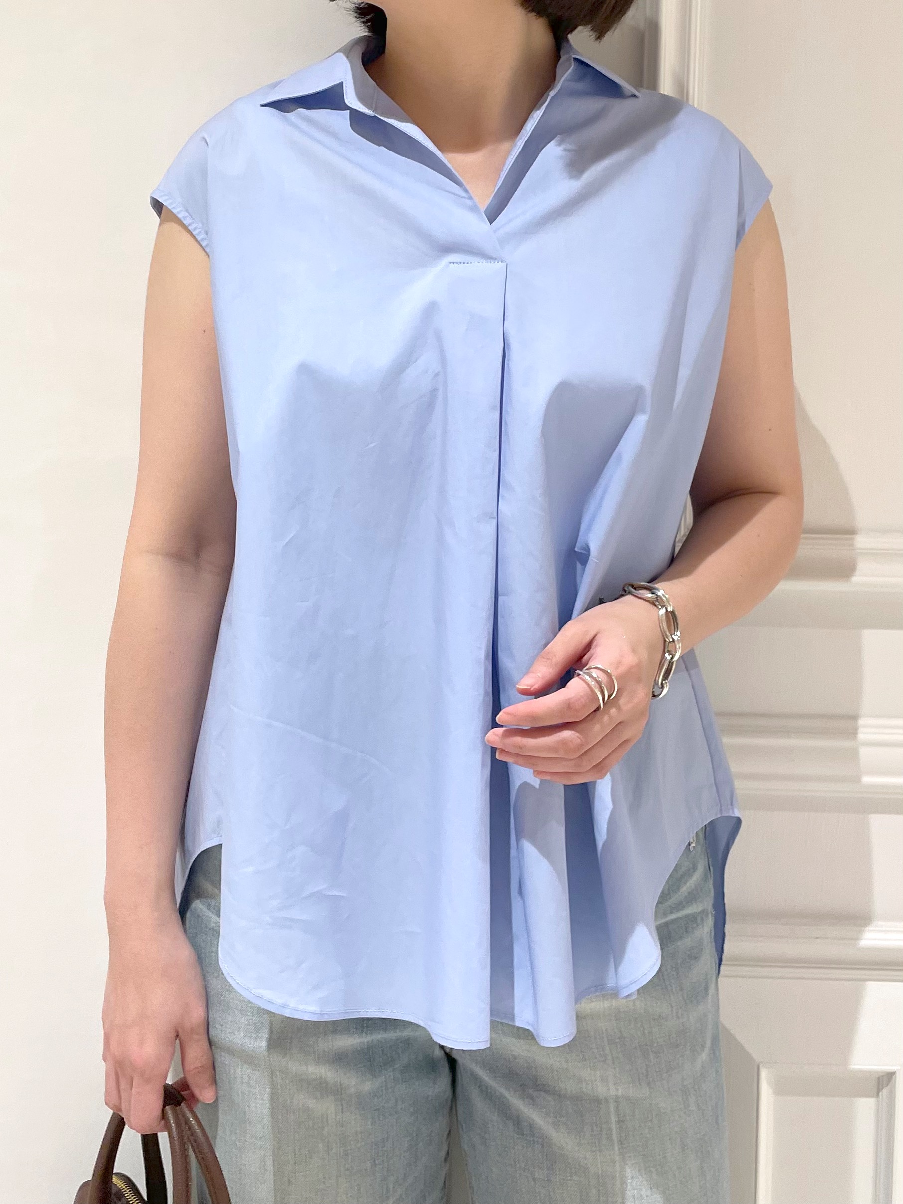 makiさんの「DRESSTERIOR｜フレンチスリーブ スキッパーブラウス」を使ったコーディネート