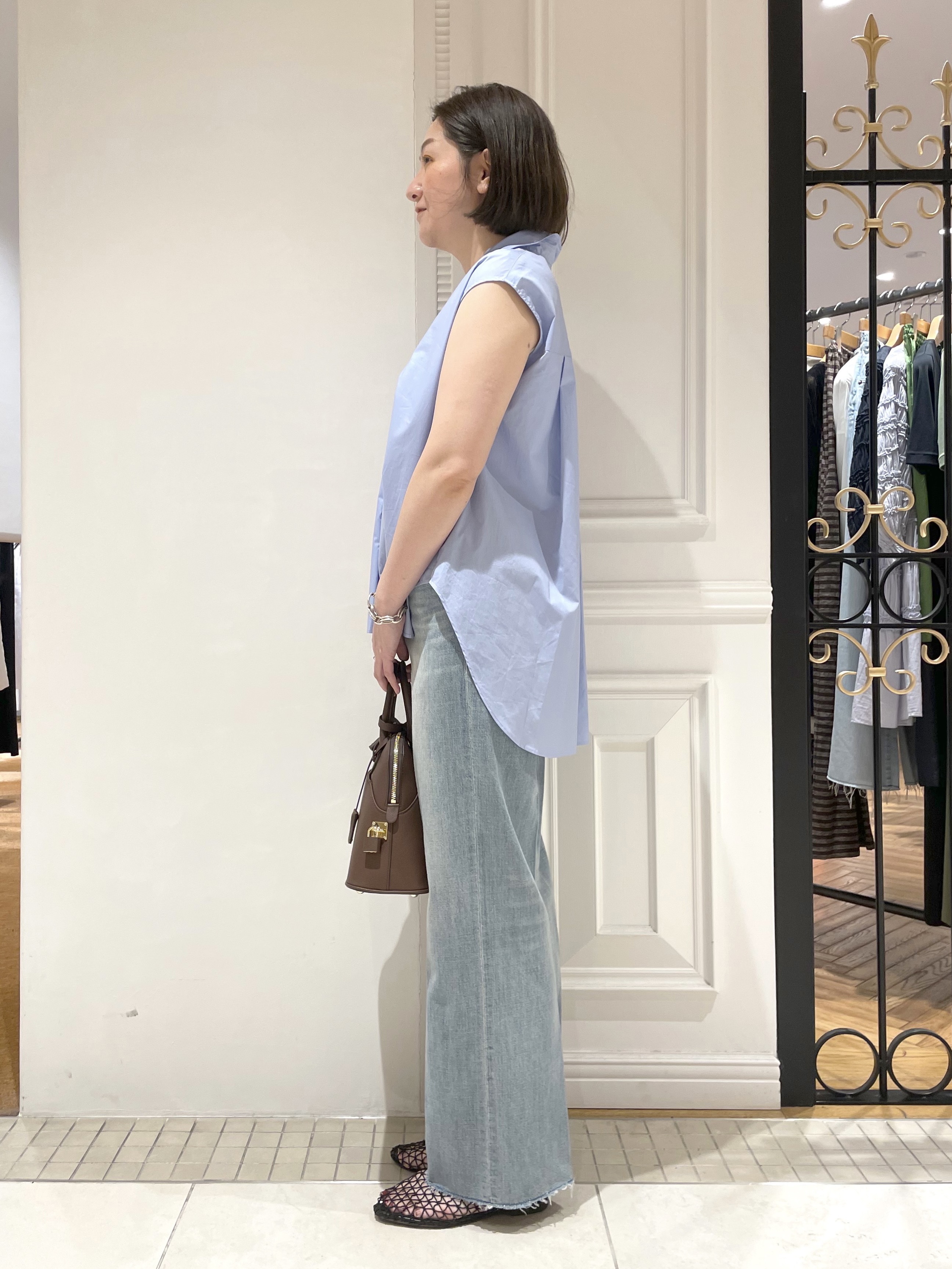 makiさんの「DRESSTERIOR｜フレンチスリーブ スキッパーブラウス」を使ったコーディネート