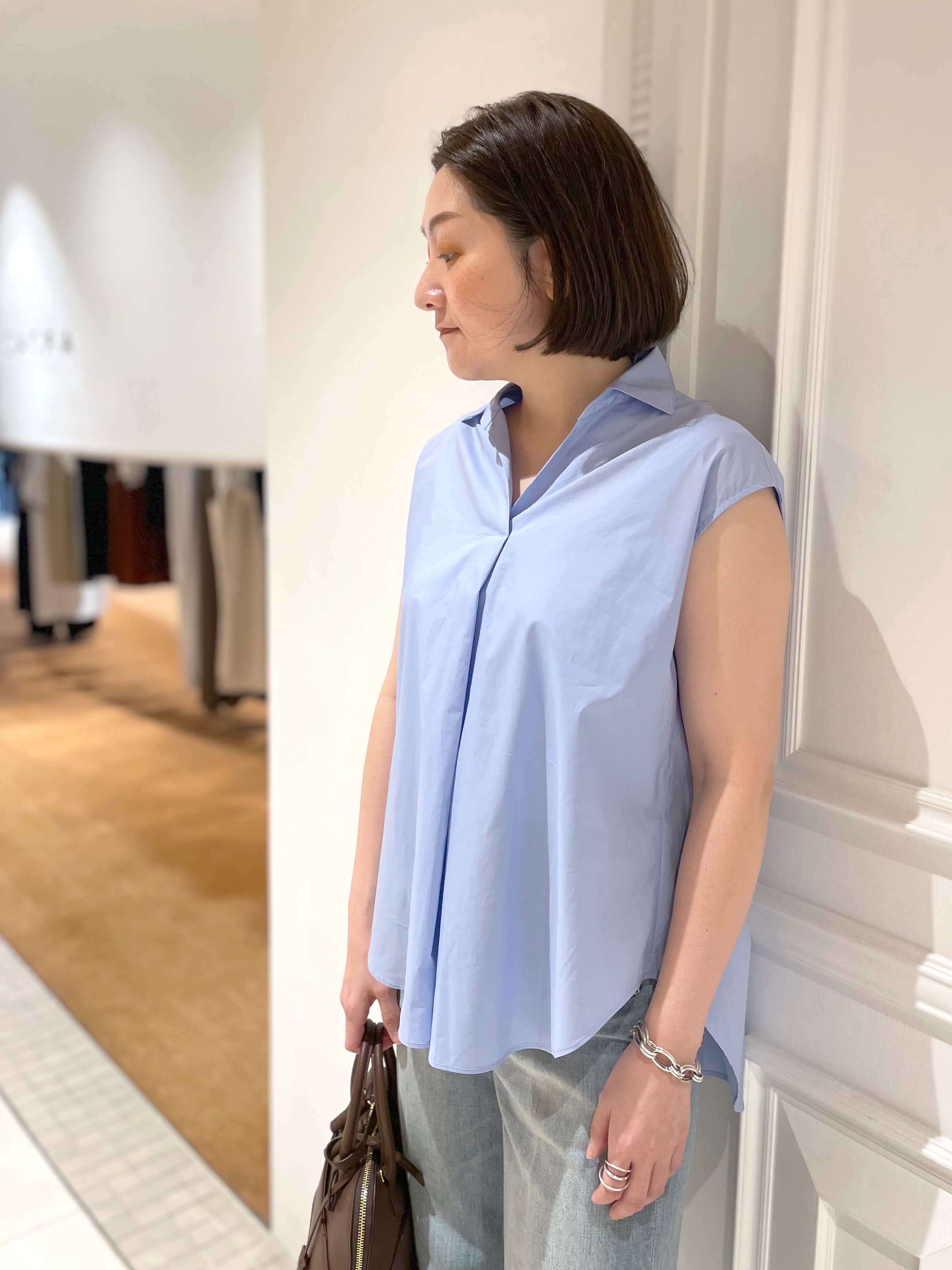 makiさんの「DRESSTERIOR｜フレンチスリーブ スキッパーブラウス」を使ったコーディネート