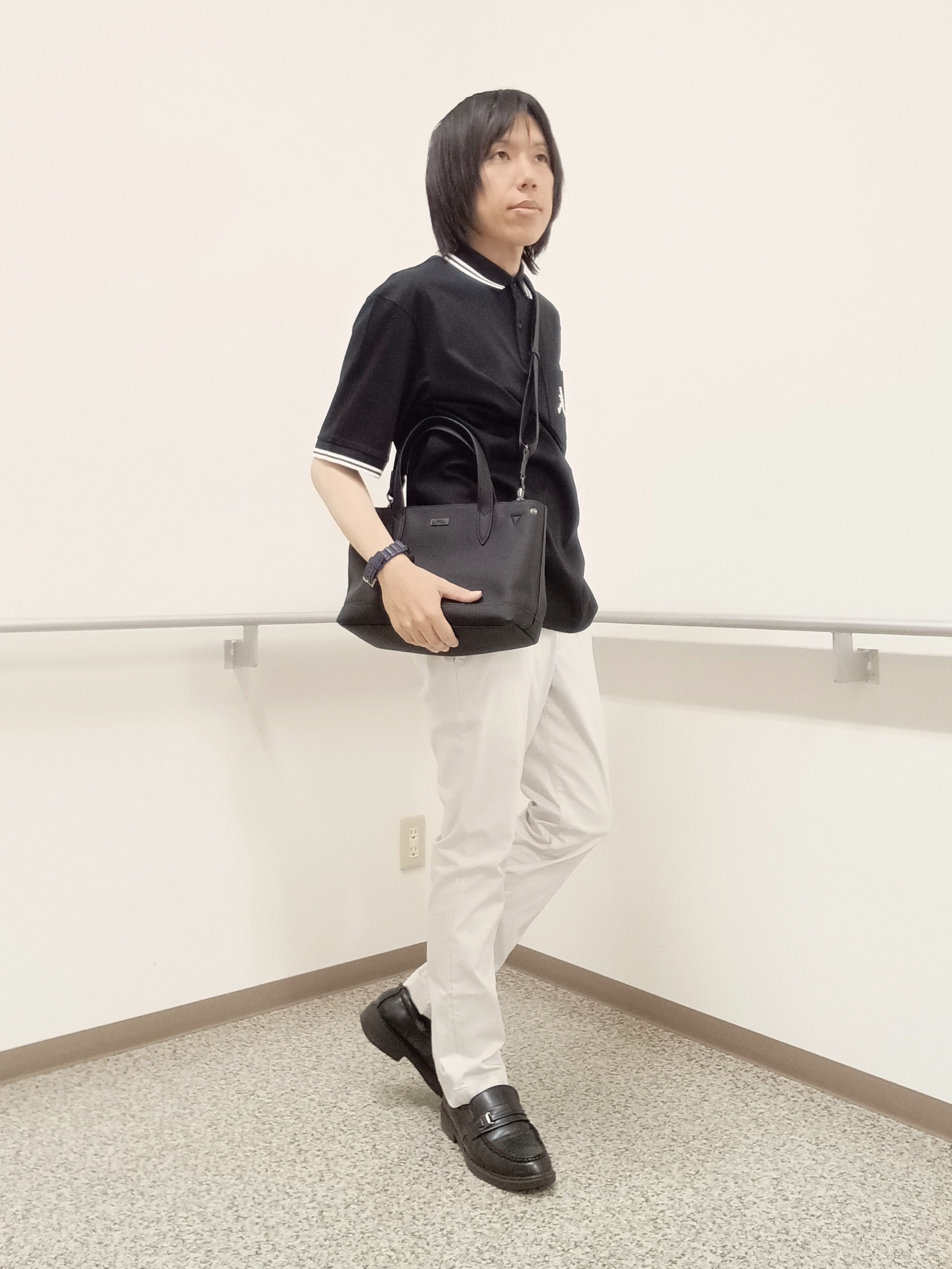 moritaさんの「TAKEO KIKUCHI｜【BOWLER HAT LABEL】アイスクリアコットン ボーラーハットウォーカー ポロシャツ」を使ったコーディネート