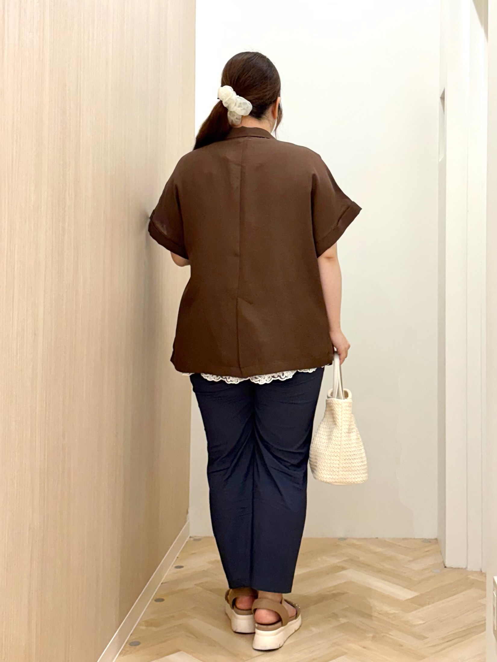 akariさんの「grove｜【洗濯機OK・ひんやり/SETUP可】シワになりにくいハーフスリーブジャケット」を使ったコーディネート