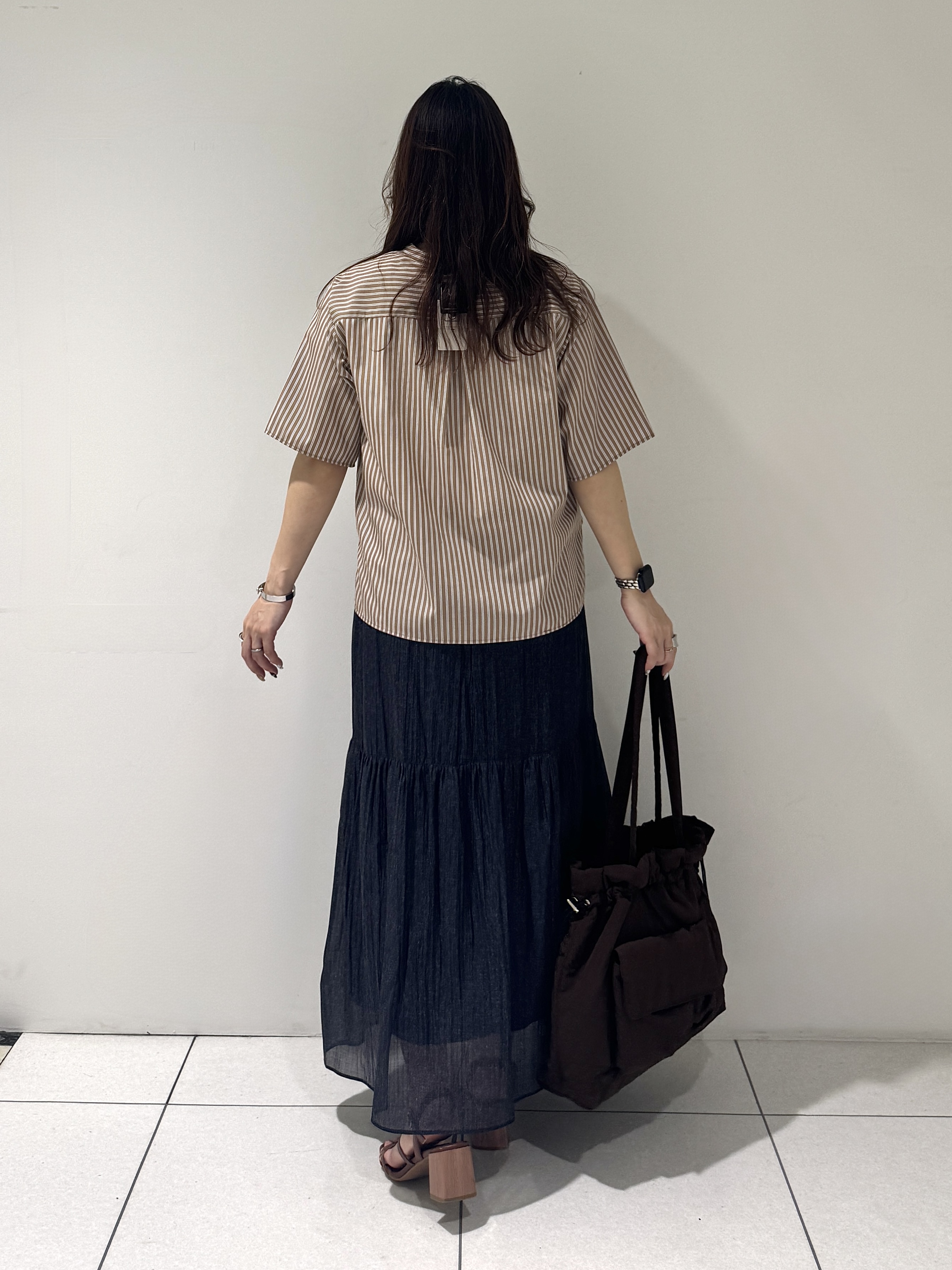 そんさんの「INDIVI｜【UVケア／吸汗速乾／着映え】フリルピンタックブラウス」を使ったコーディネート