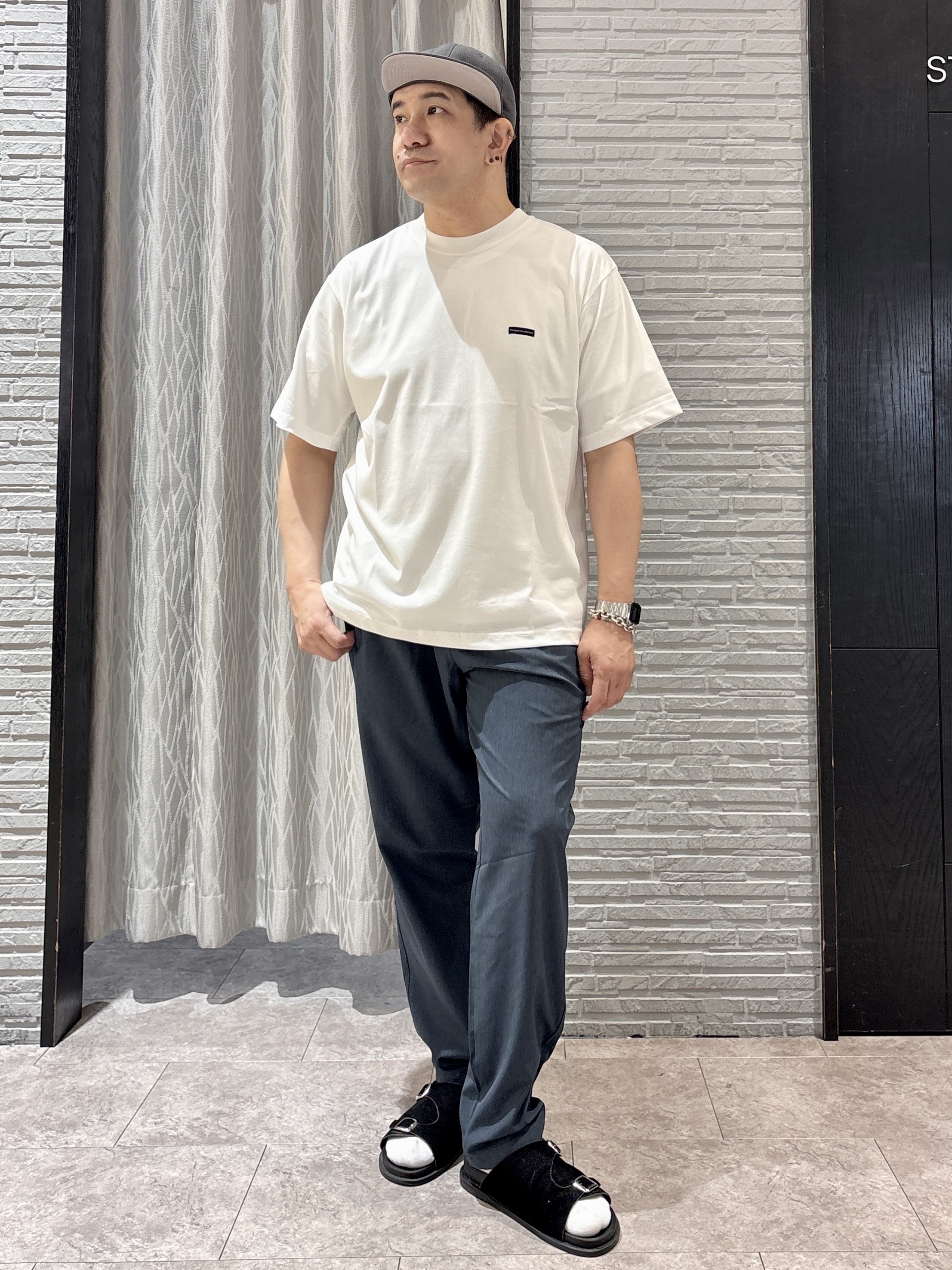 Pーyamaさんの「THE SHOP TK｜【吸水速乾／接触冷感／防シワ／マシンウォッシャブル】ハイドロクール 半袖シャツ」を使ったコーディネート