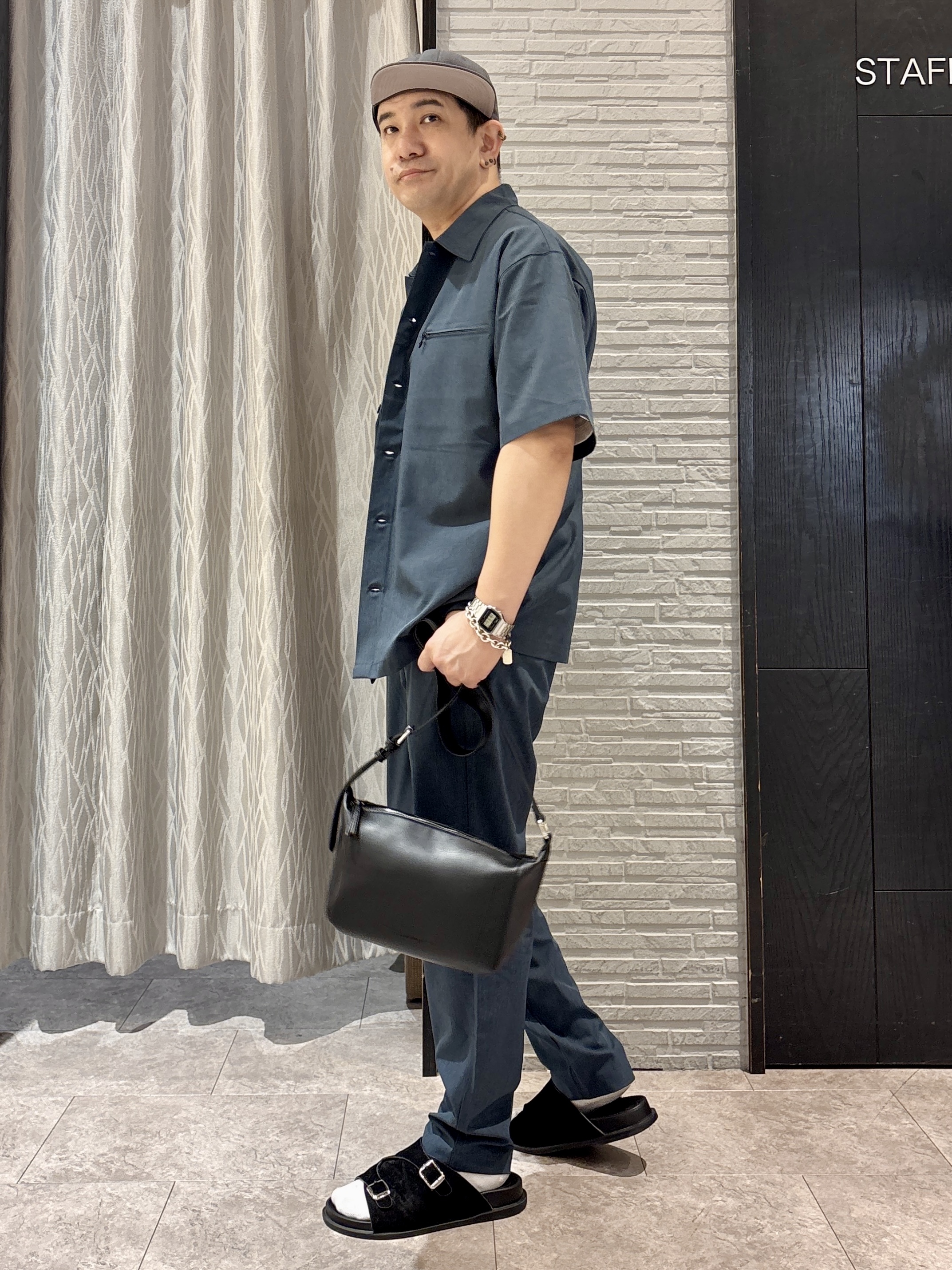 Pーyamaさんの「THE SHOP TK｜【吸水速乾／接触冷感／防シワ／マシンウォッシャブル】ハイドロクール 半袖シャツ」を使ったコーディネート