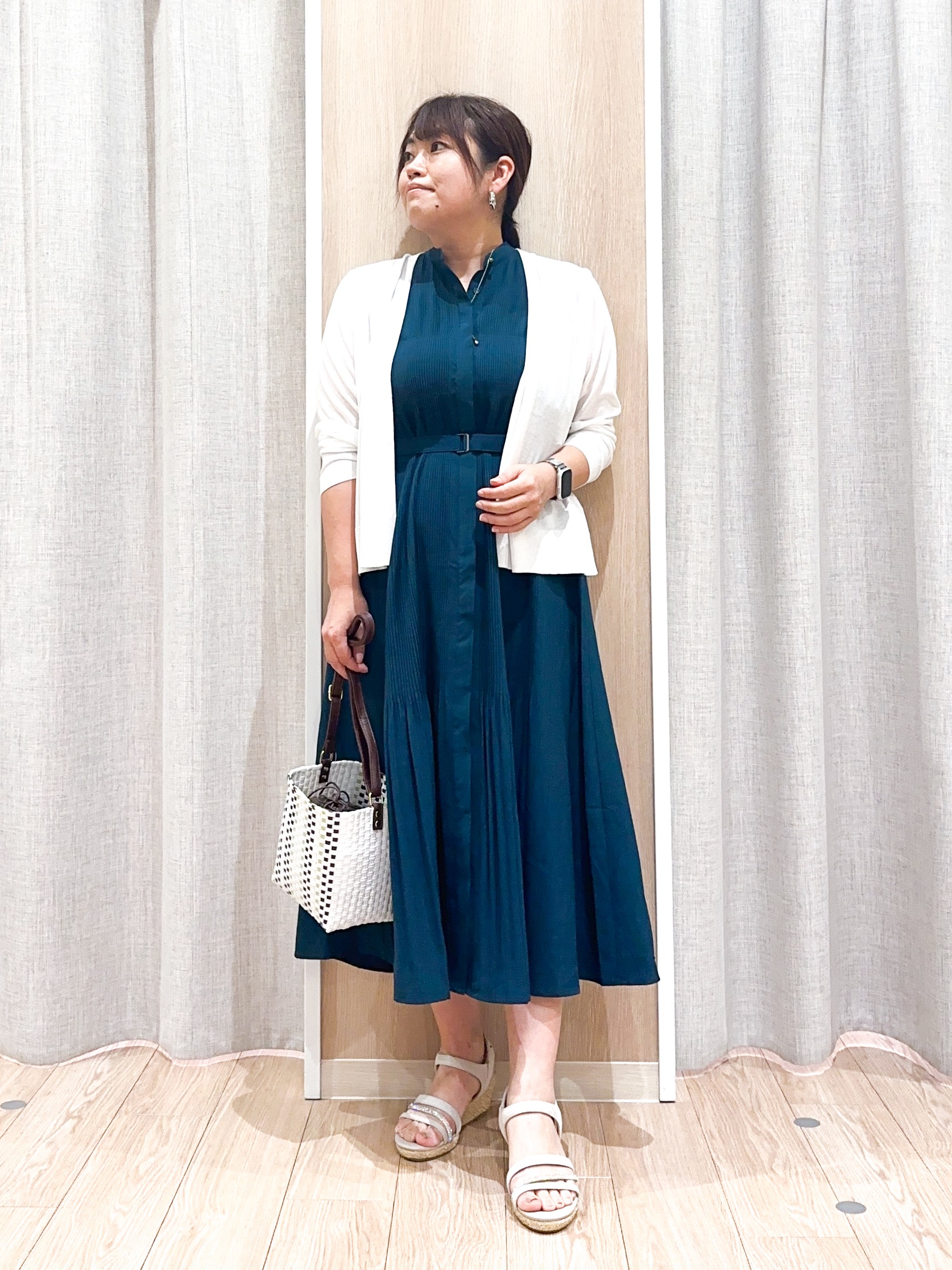 naoさんの「grove｜高評価！【接触冷感／UVカットetc】ベーシックショートカーディガン」を使ったコーディネート