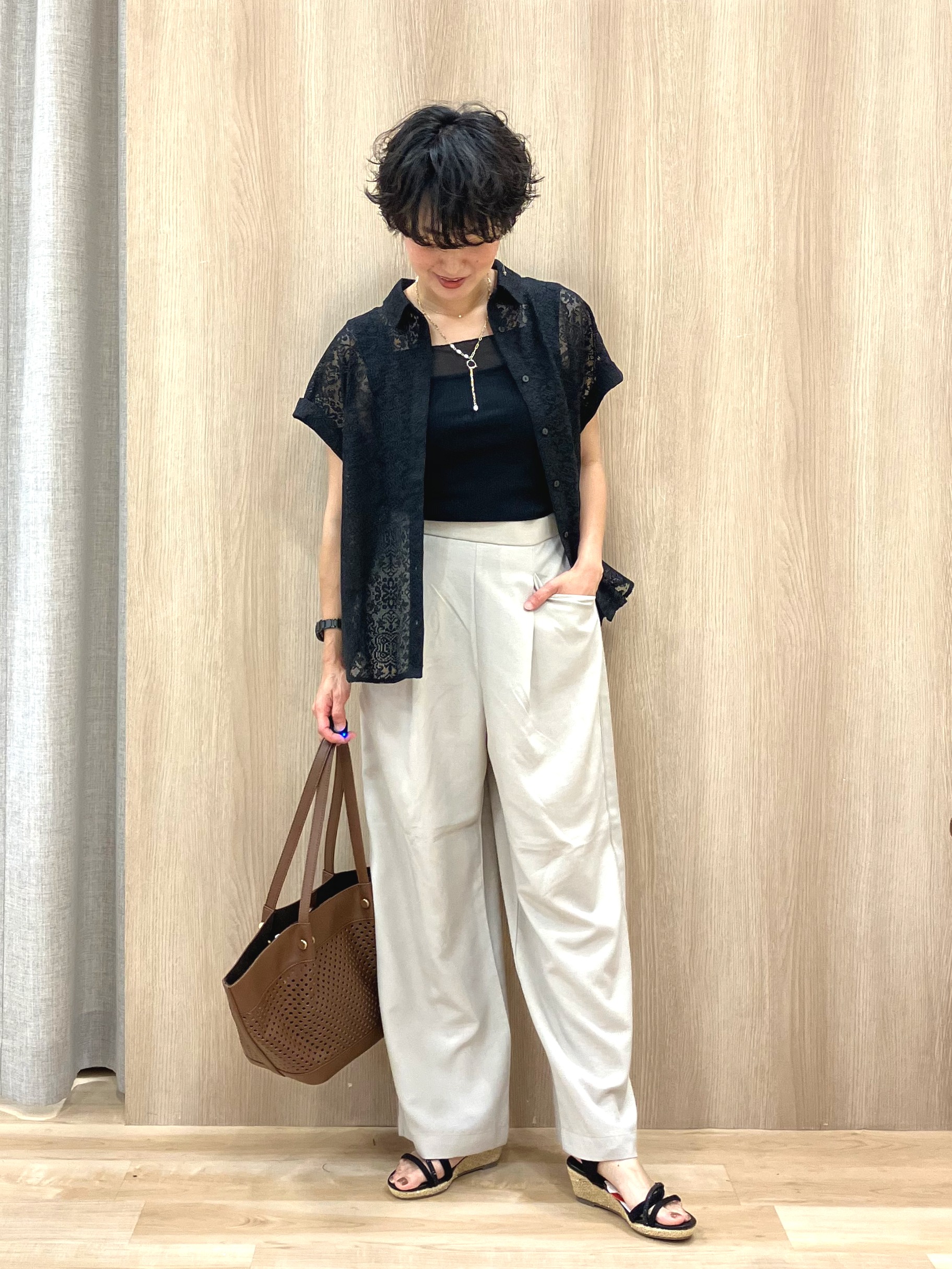 Keiさんの「grove｜【貴島明日香さん着用】シアードッキングスクエアタンク」を使ったコーディネート