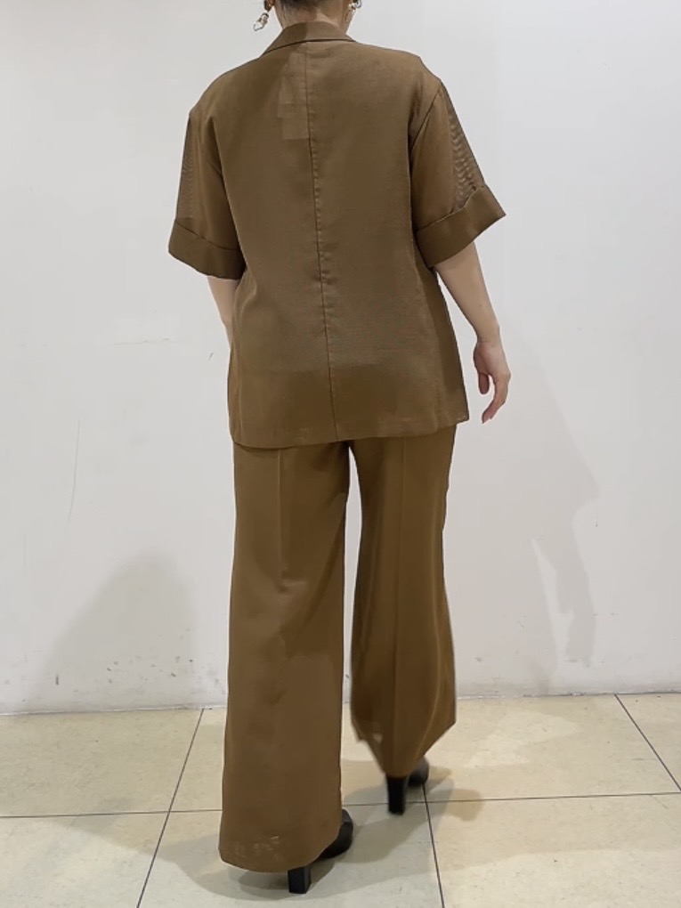 watanabeさんの「UNTITLED｜【洗える／メッシュ素材／SETUP可能】半袖シアージャケット」を使ったコーディネート