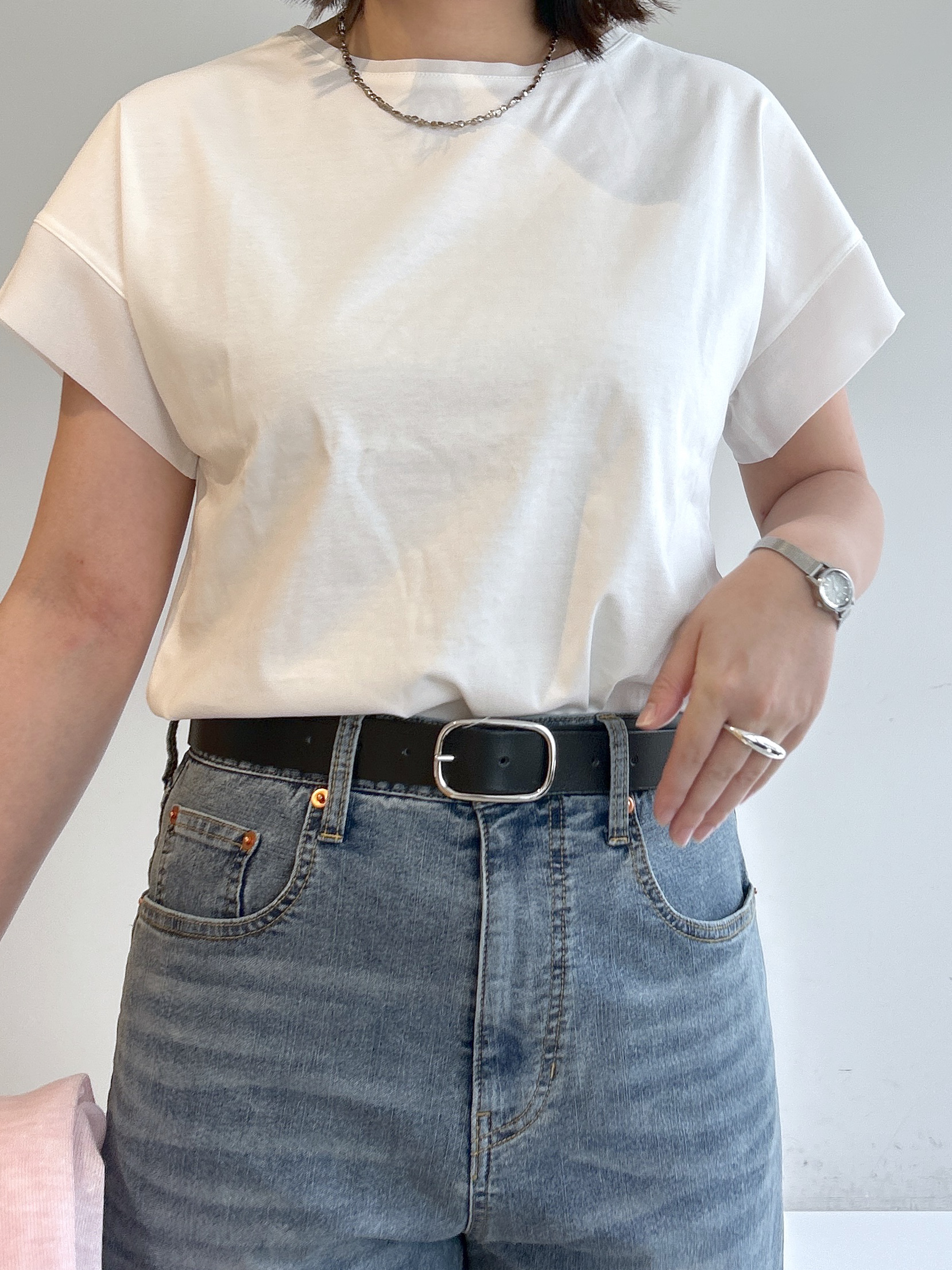 Hirokaさんの「Dessin｜【UVカット/接触冷感】美光沢カットソー」を使ったコーディネート