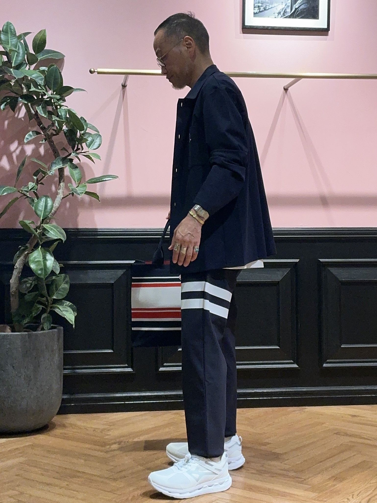 torigoeさんの「DRESSTERIOR｜【接触冷感/UVカット/抗菌防臭/しわ防止】クールデオドラント ジャージシャツ」を使ったコーディネート