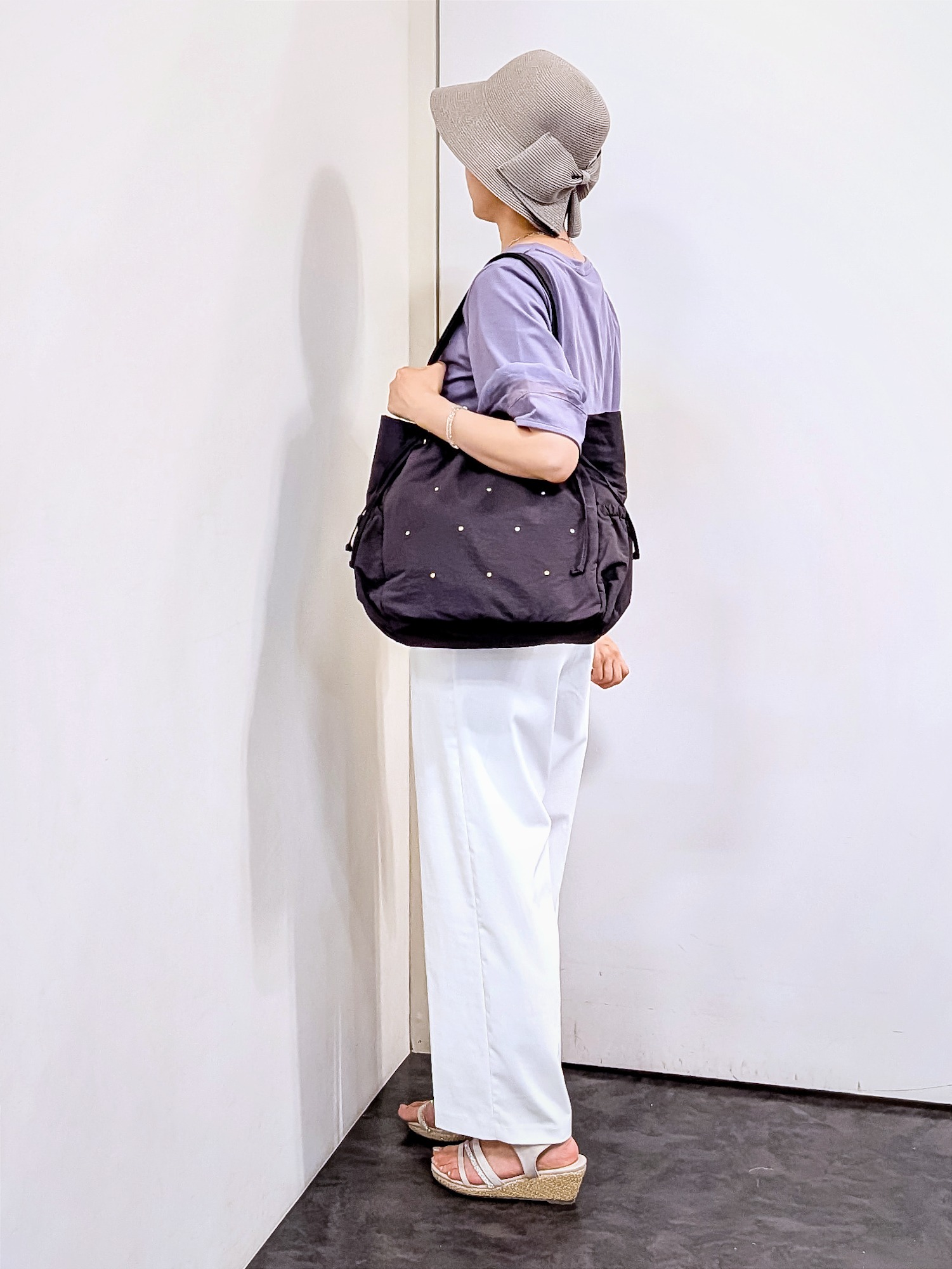 やまちゃんさんの「grove｜【吸水速乾・UVカット・接触冷感】シアードッキングランタンスリーブTシャツ」を使ったコーディネート