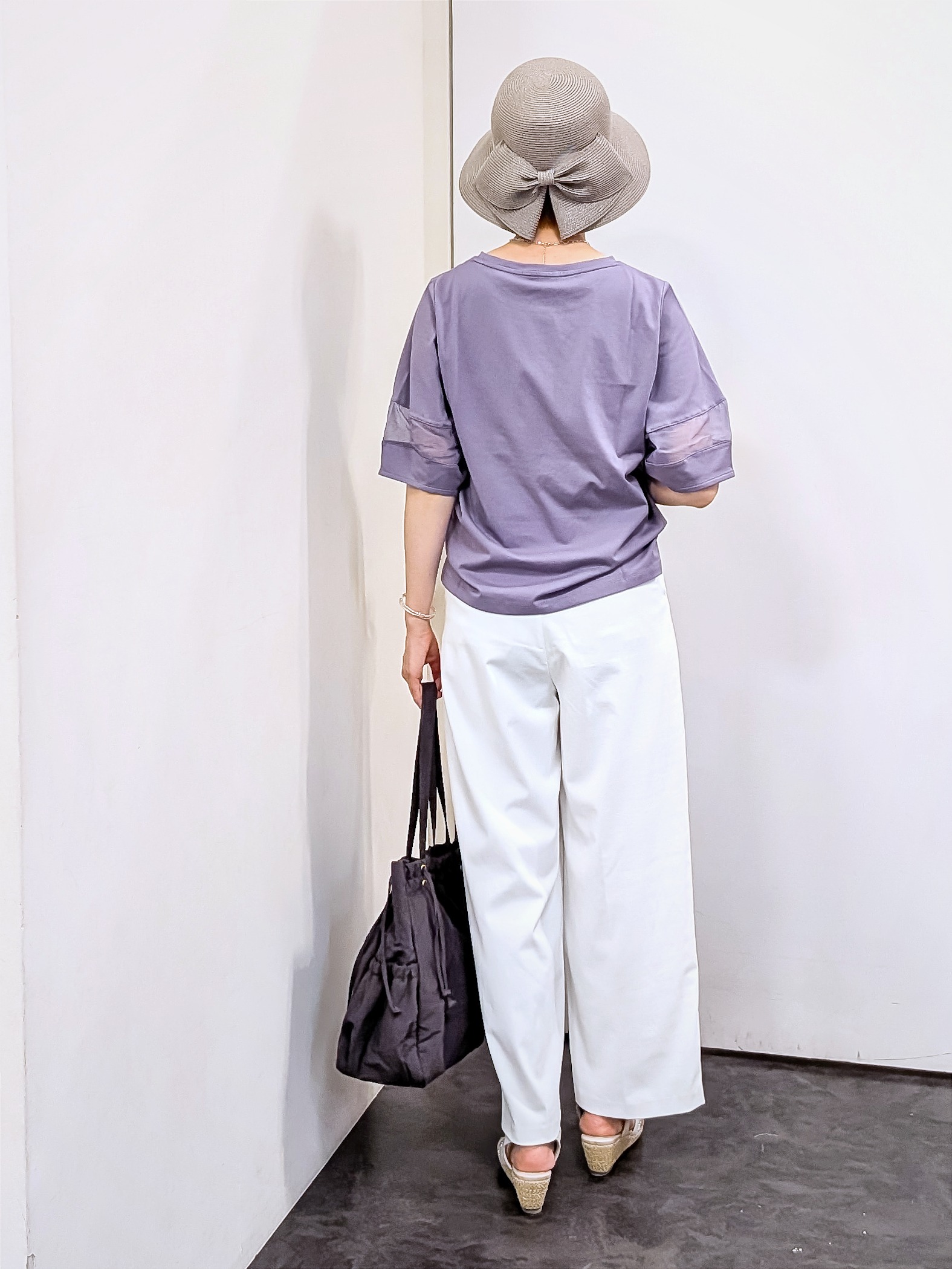 やまちゃんさんの「grove｜【吸水速乾・UVカット・接触冷感】シアードッキングランタンスリーブTシャツ」を使ったコーディネート