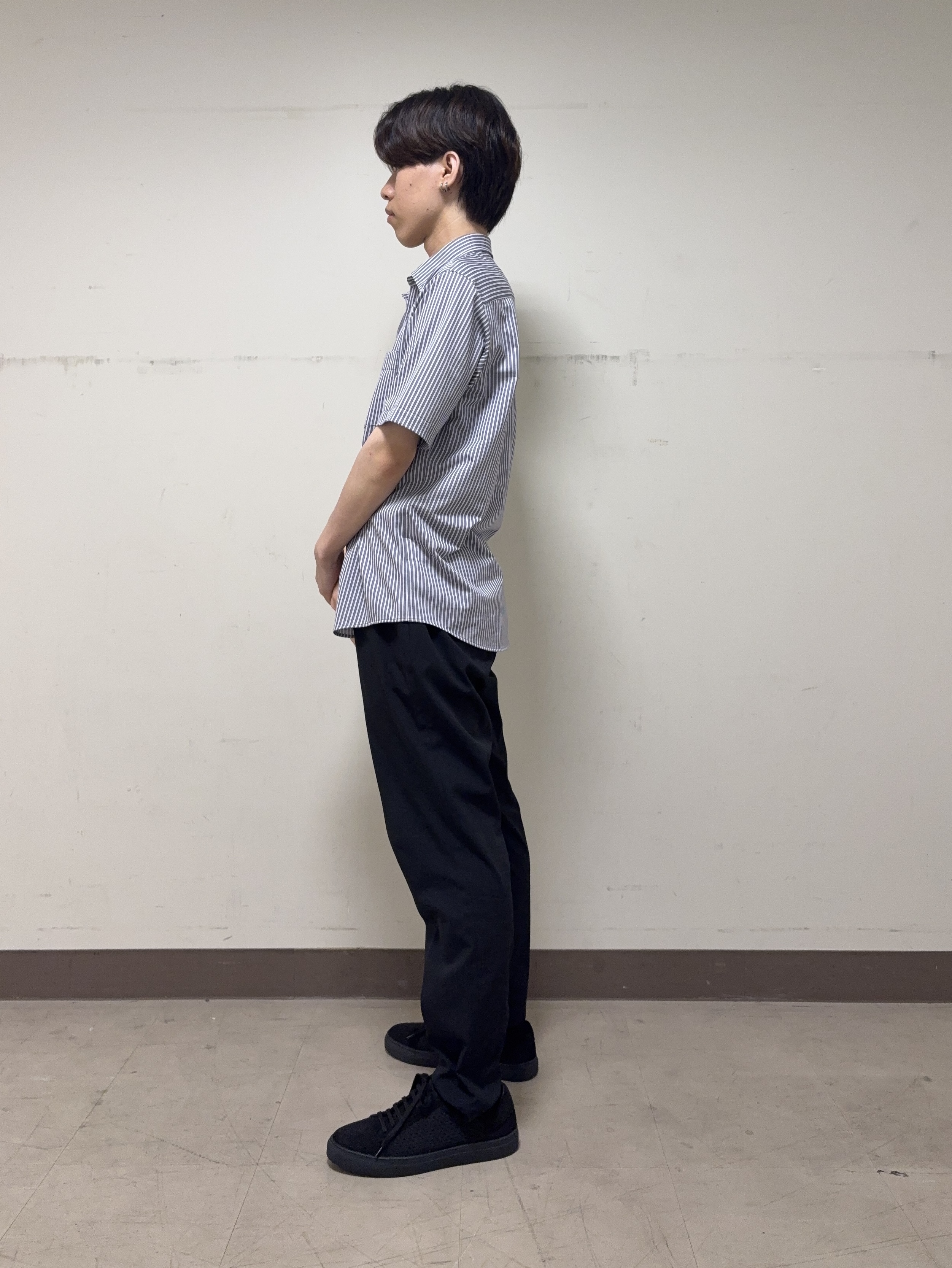藤井 皇良さんの「TAKEO KIKUCHI｜【接触冷感】ジャージストライプ シャツ」を使ったコーディネート