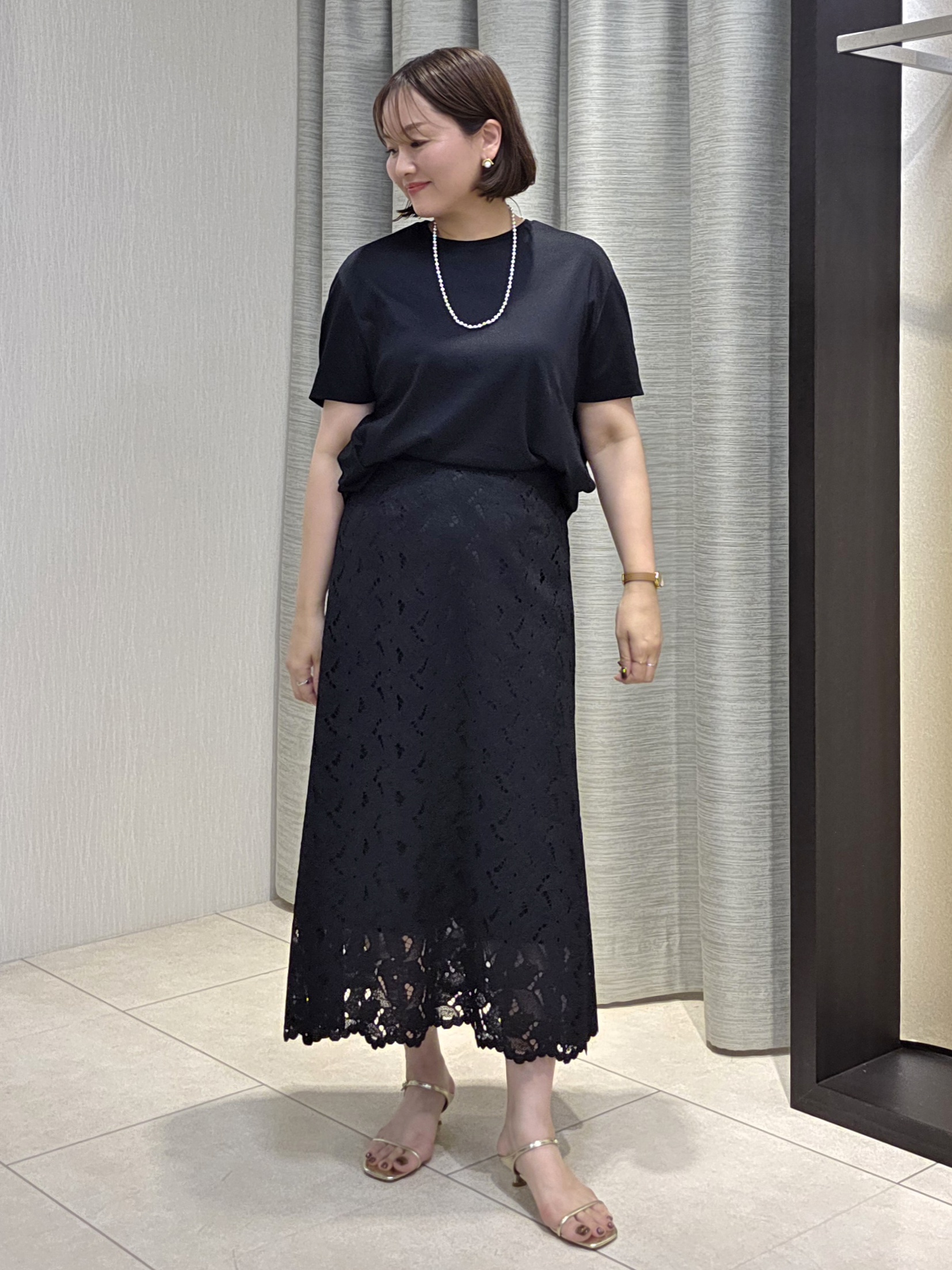 naokoさんの「UNTITLED｜トリコットシアーブラウス」を使ったコーディネート