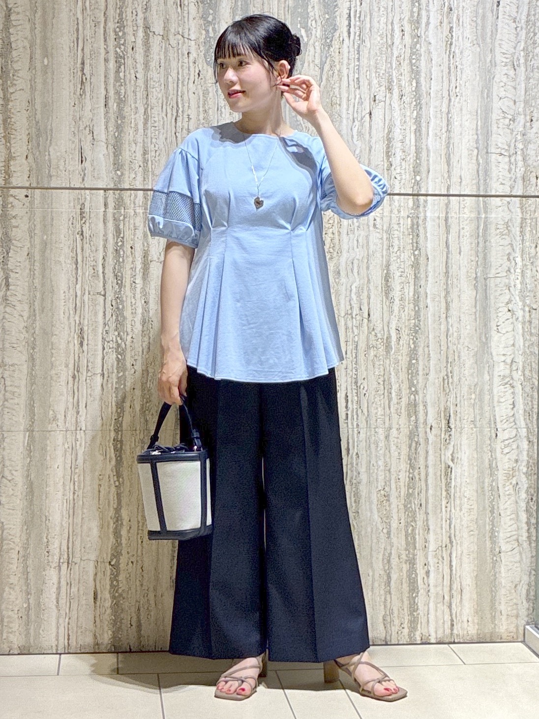  beni_gingerさんの「Reflect｜メッシュ切り替えスリーブトップス」を使ったコーディネート