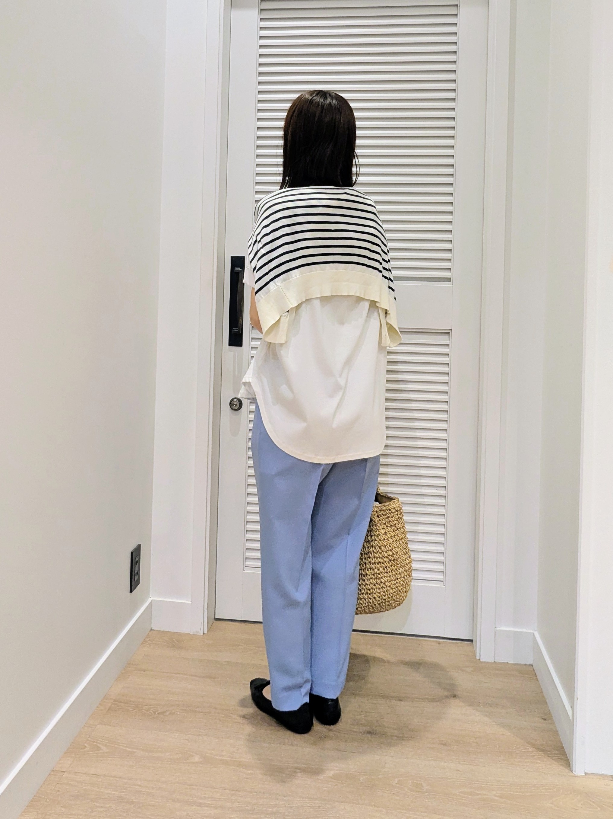 enさんの「Dessin｜【接触冷感/ウエストゴム/洗える】イージーテーパードパンツ」を使ったコーディネート