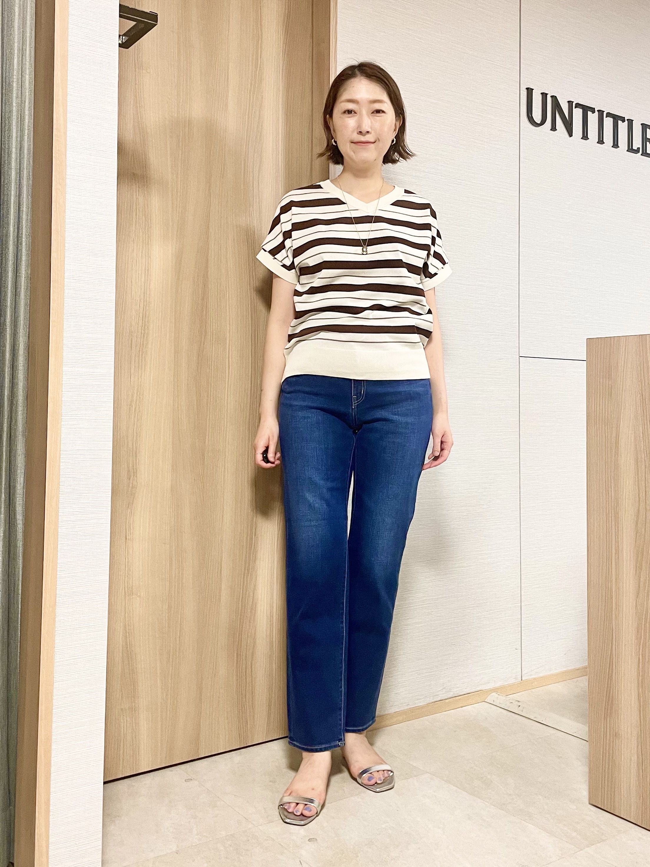 aliceさんの「UNTITLED｜【きれいに体型カバー/前後2WAY】ドライタッチコットンプルオーバー」を使ったコーディネート
