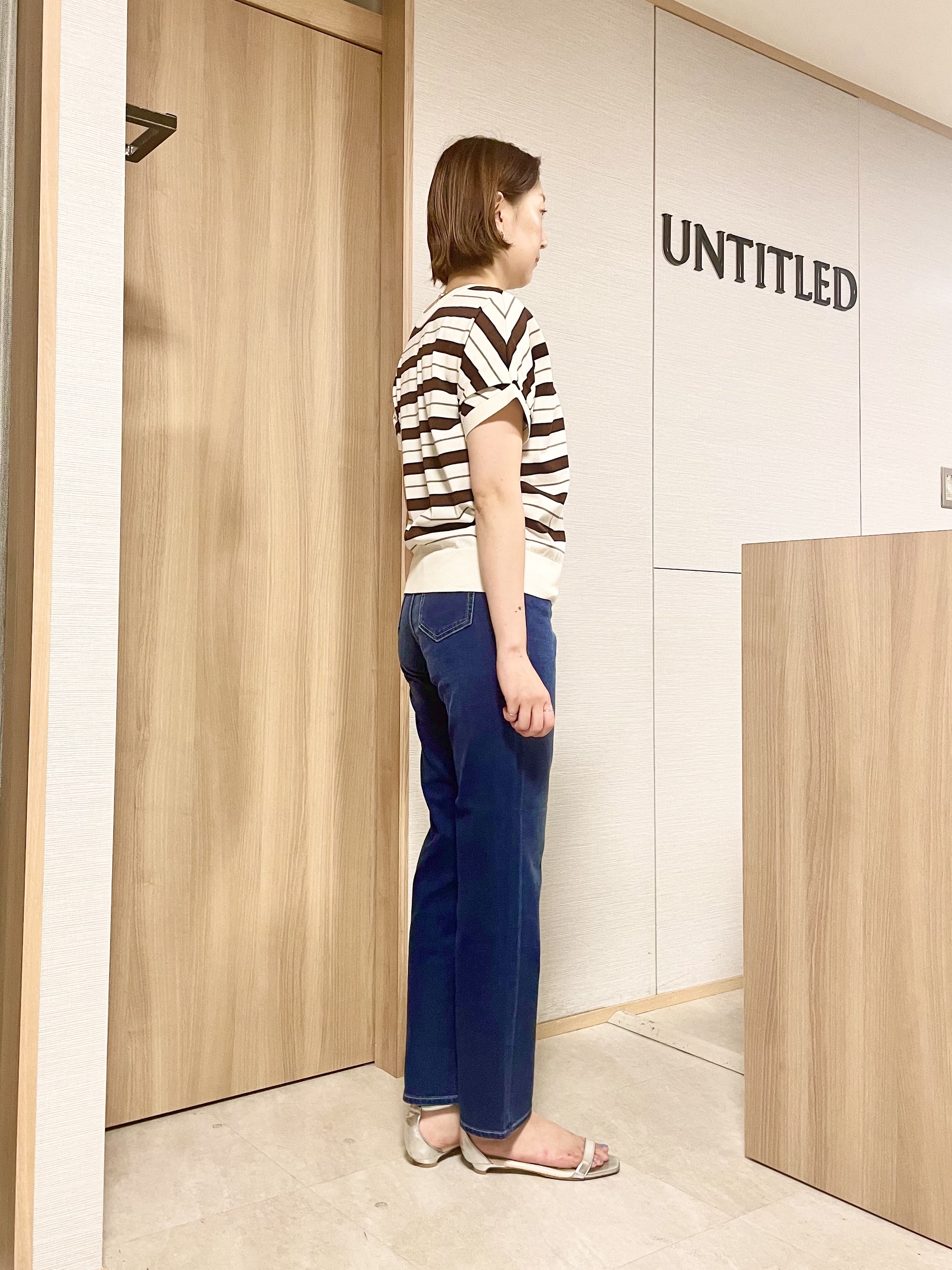 aliceさんの「UNTITLED｜【きれいに体型カバー/前後2WAY】ドライタッチコットンプルオーバー」を使ったコーディネート