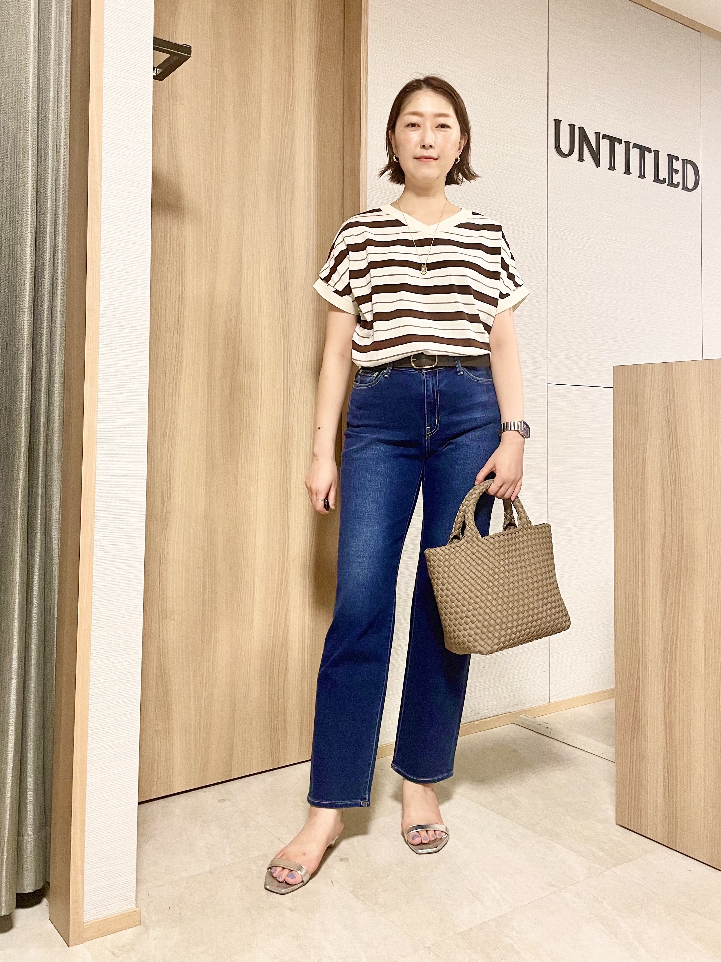 aliceさんの「UNTITLED｜【きれいに体型カバー/前後2WAY】ドライタッチコットンプルオーバー」を使ったコーディネート