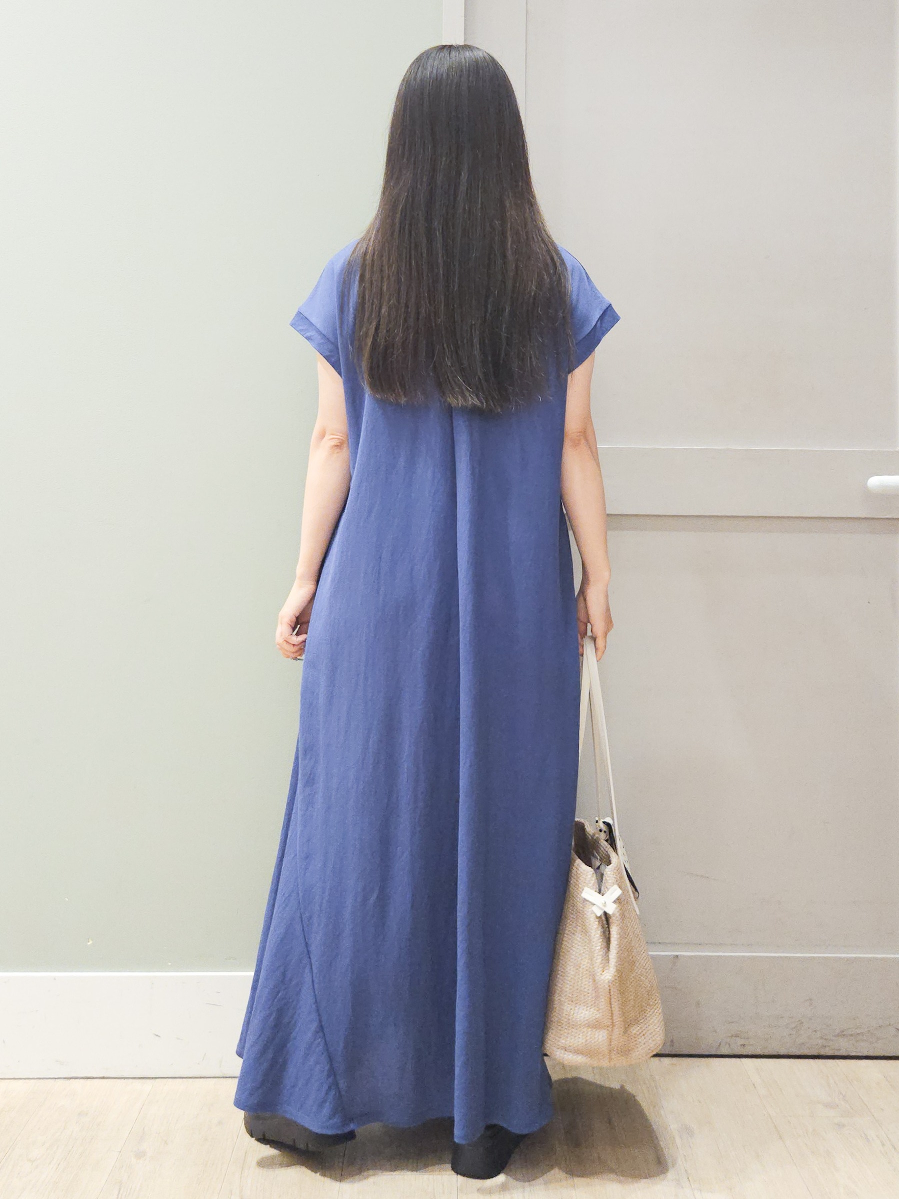 maiさんの「grove｜【低身長さんも選べる着丈】モクロディフレンチワンピース」を使ったコーディネート