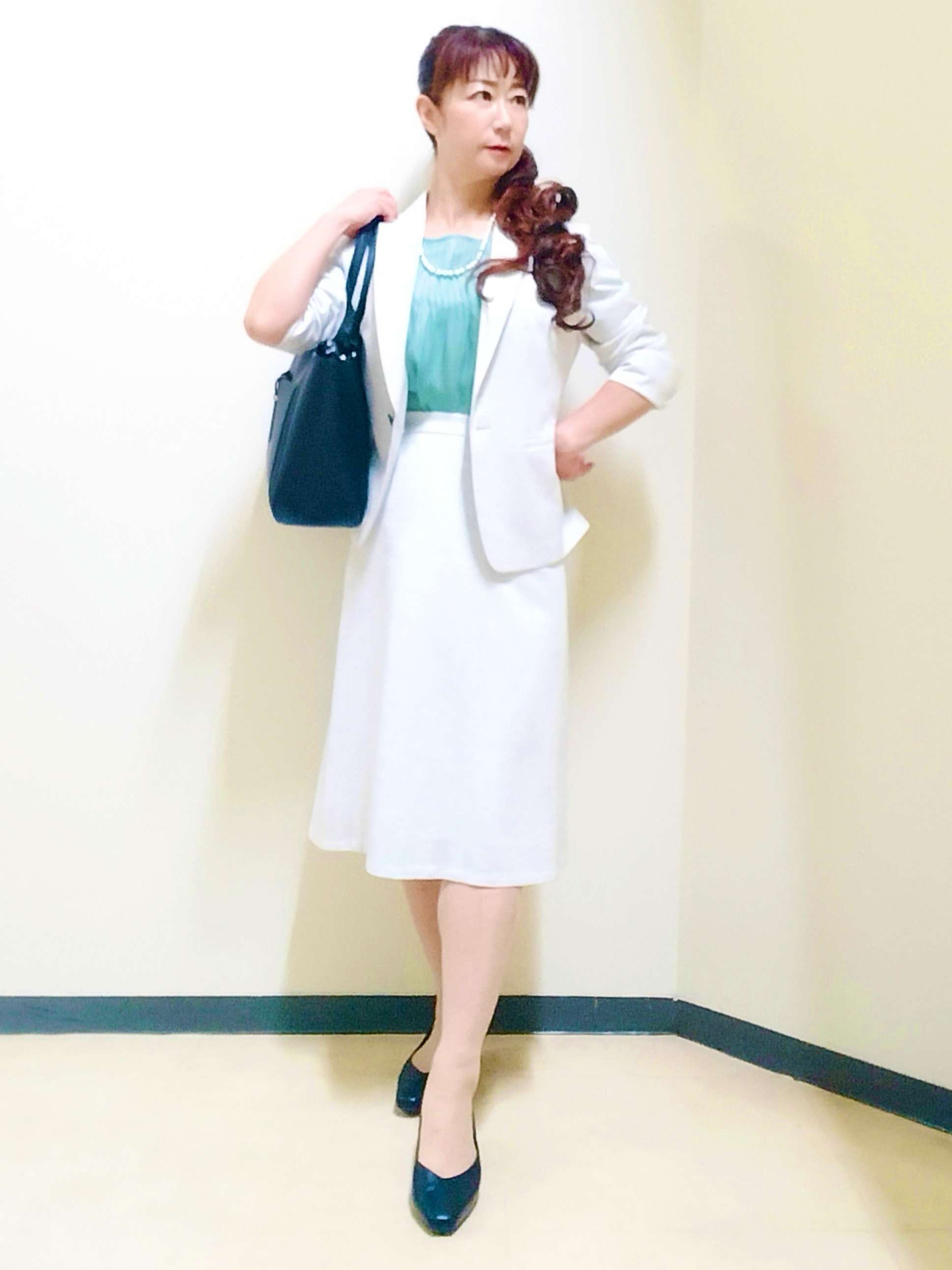花さんの「Reflect｜【SS-4Lサイズ／UVカット／接触冷感】匠ジャケット／ベーシックテーラード」を使ったコーディネート