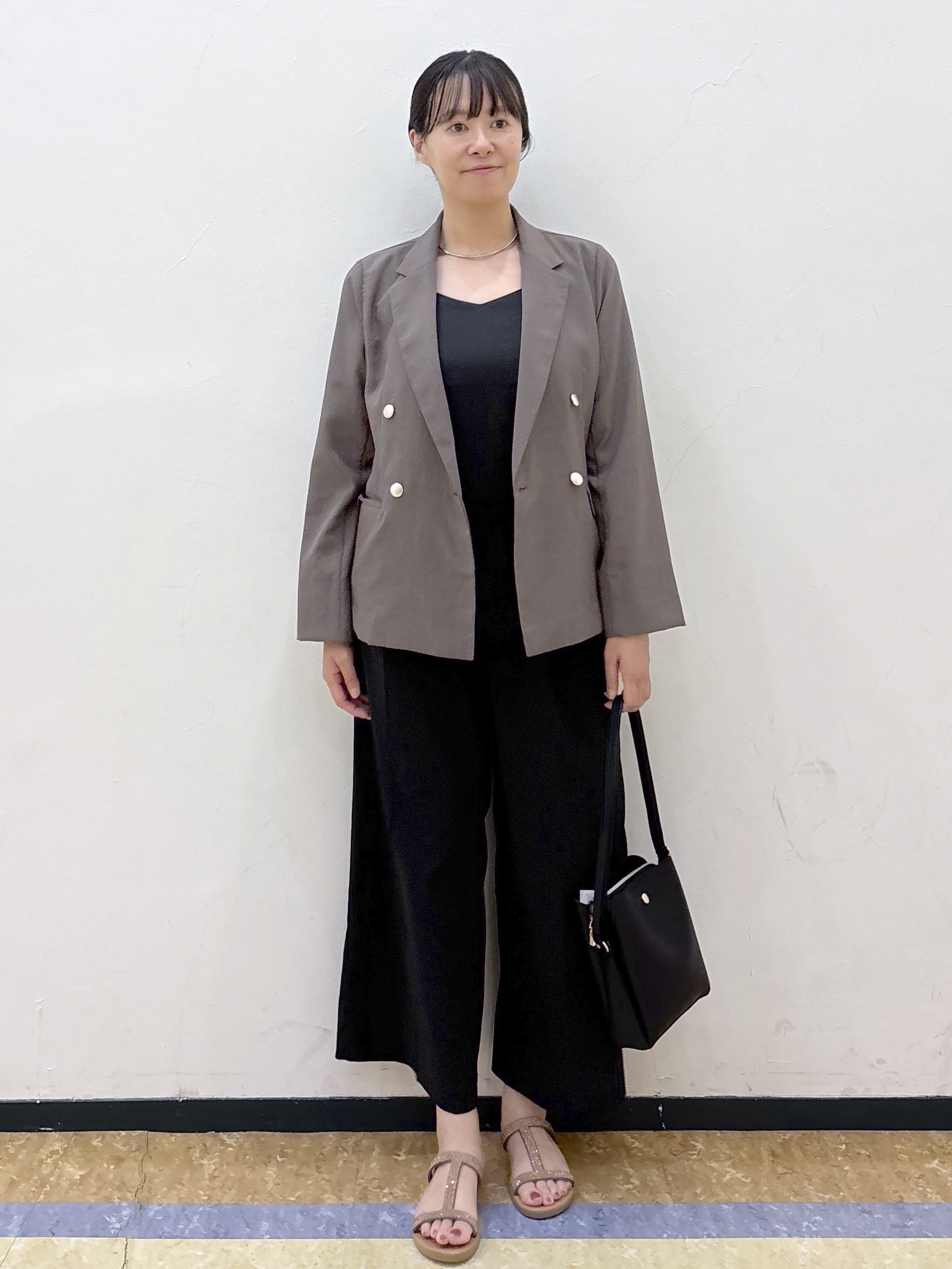 akariさんの「index｜《再入荷》ダブルブレストテーラードジャケット【接触冷感／吸水速乾／イージーアイロン／防シワ／洗濯機O」を使ったコーディネート