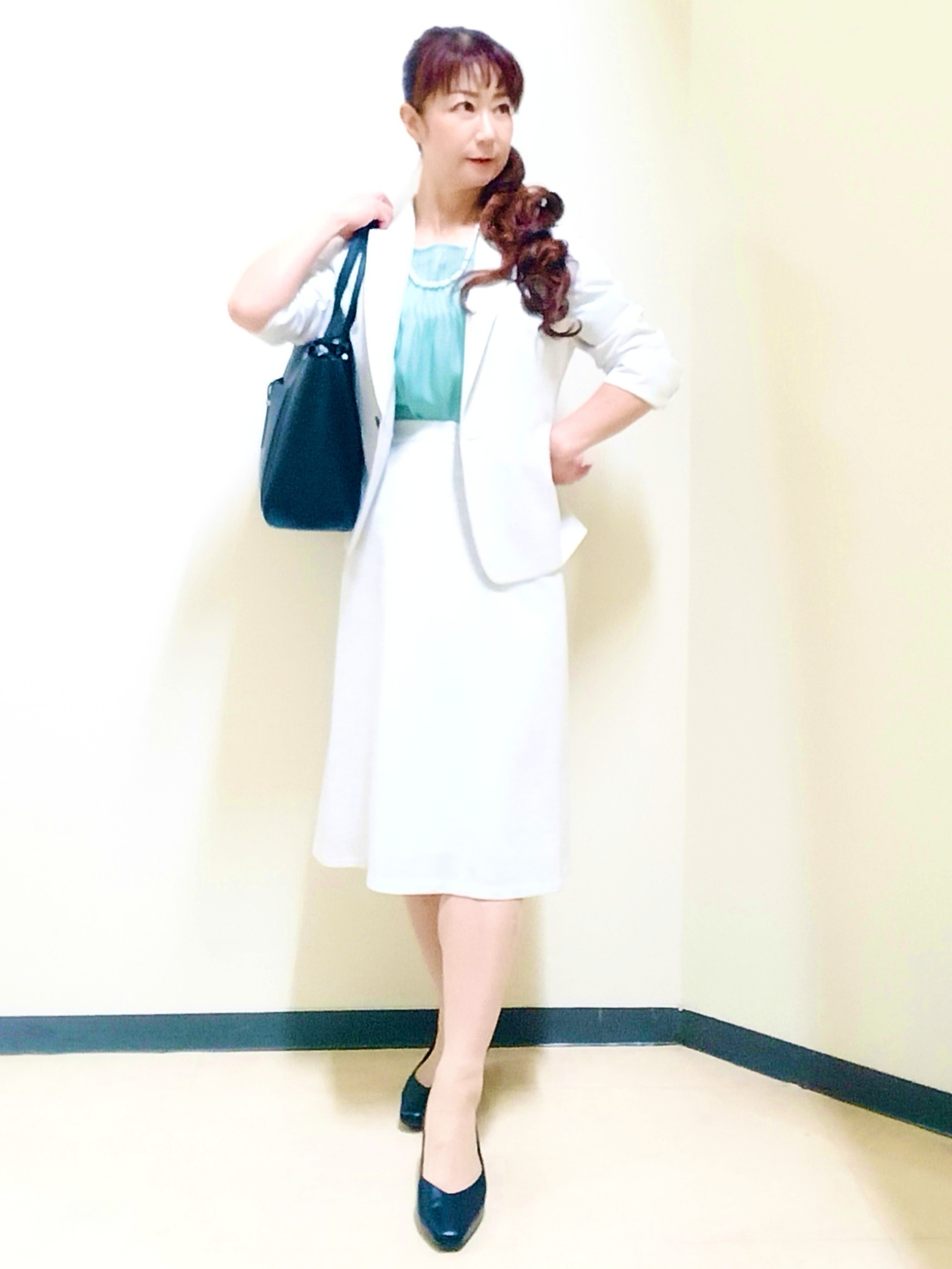 花さんの「Reflect｜【SS-4Lサイズ／UVカット／接触冷感】匠ジャケット／ベーシックテーラード」を使ったコーディネート