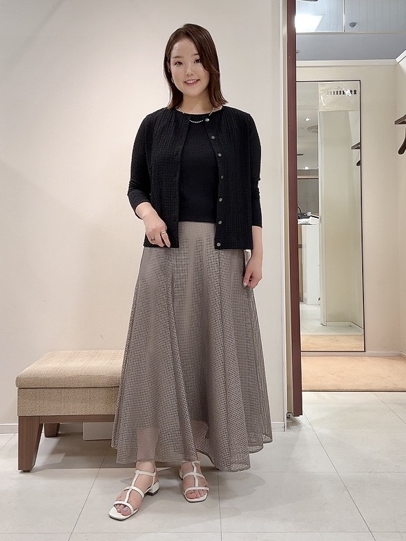 YUIさんの「UNTITLED｜【アンサンブル可】ポコポコカーディガン」を使ったコーディネート
