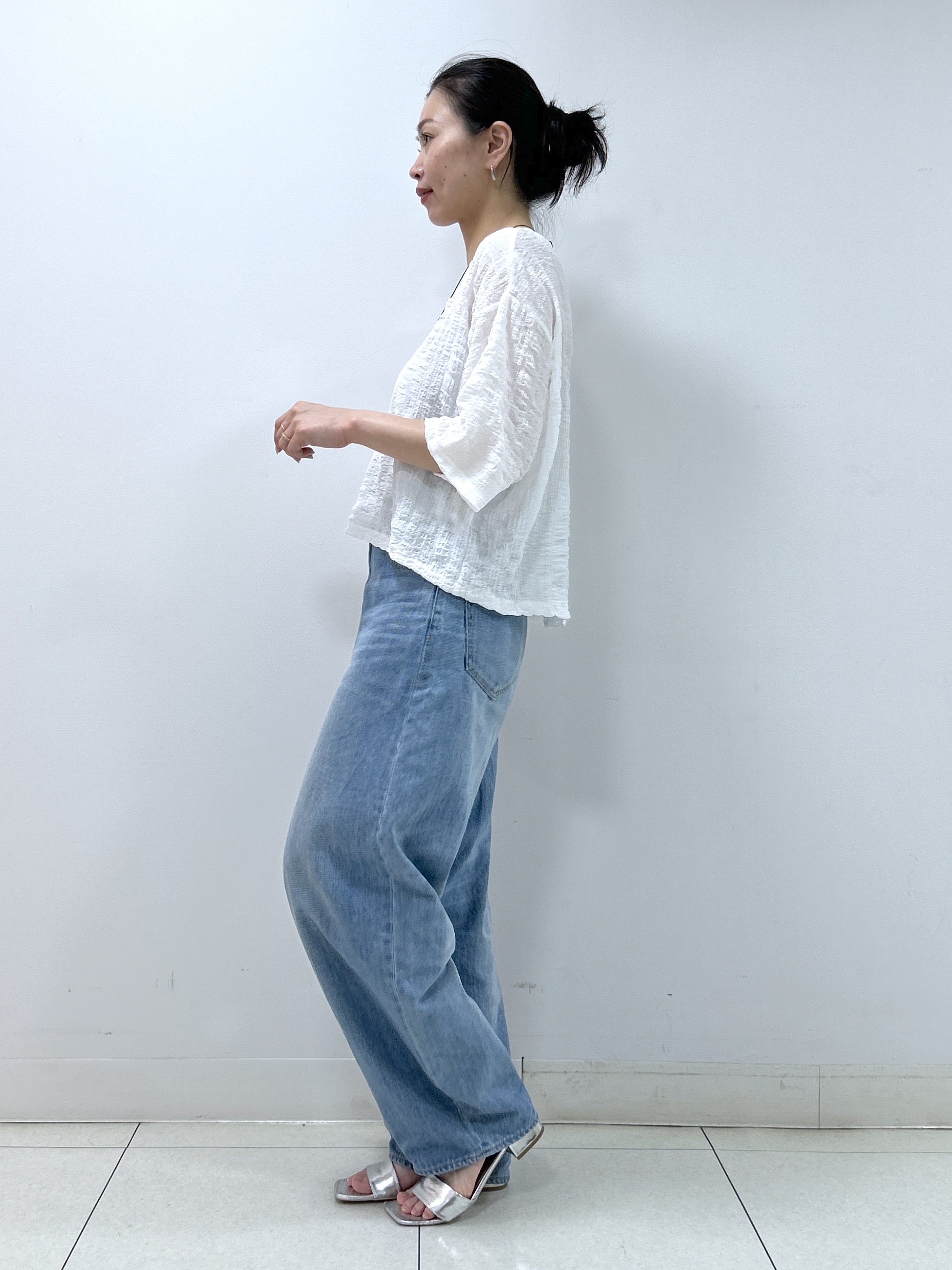 Kaiさんの「Dessin｜【マシンウォッシャブル】エアリーシアー 5分袖プルオーバーシャツ」を使ったコーディネート