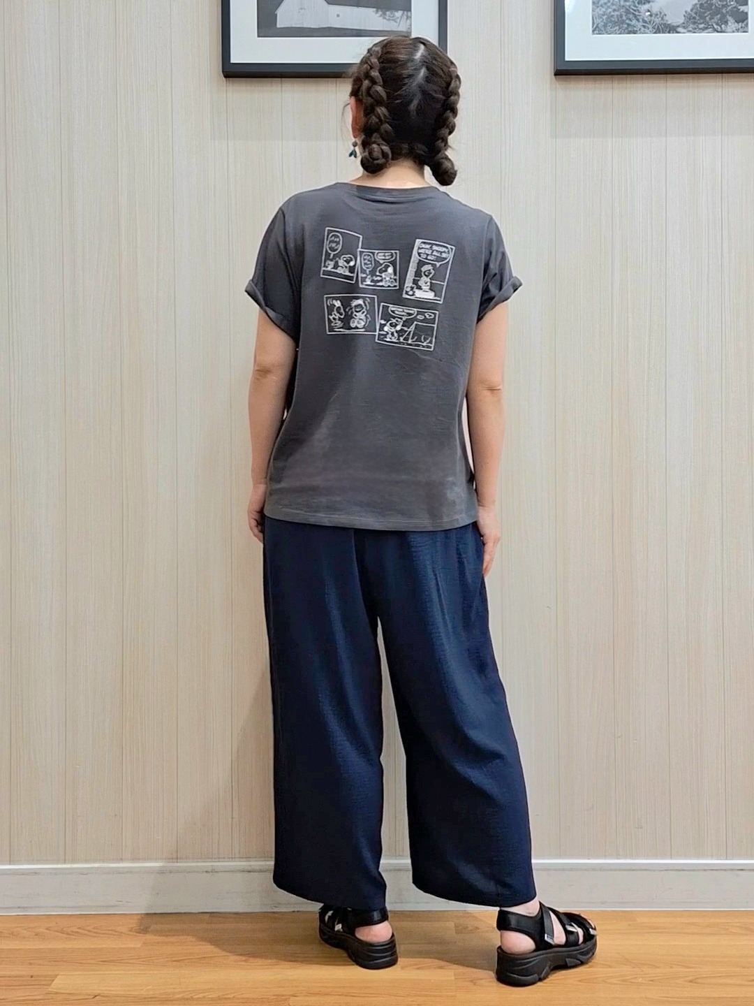 Saoさんの「SHOO･LA･RUE｜【ひんやり/UV】ほんのりシアーで上品な バックギャザーブラウス」を使ったコーディネート