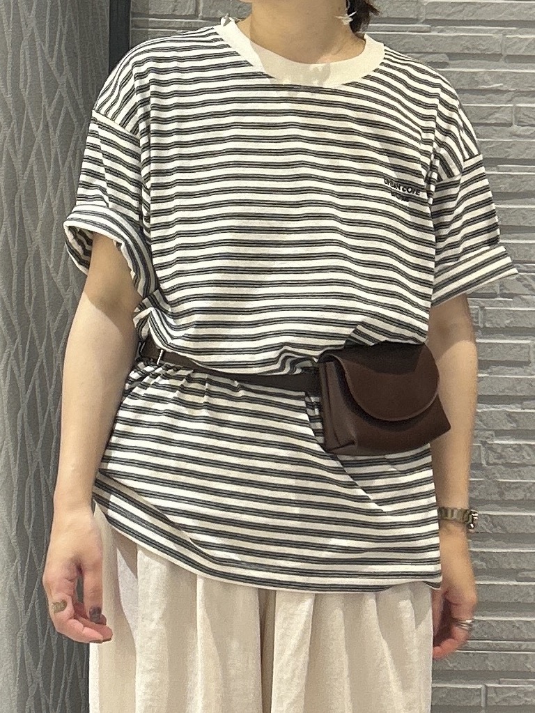 ga_riさんの「THE SHOP TK｜COOLボーダー 半袖Tシャツ 接触冷感／洗濯機OK」を使ったコーディネート