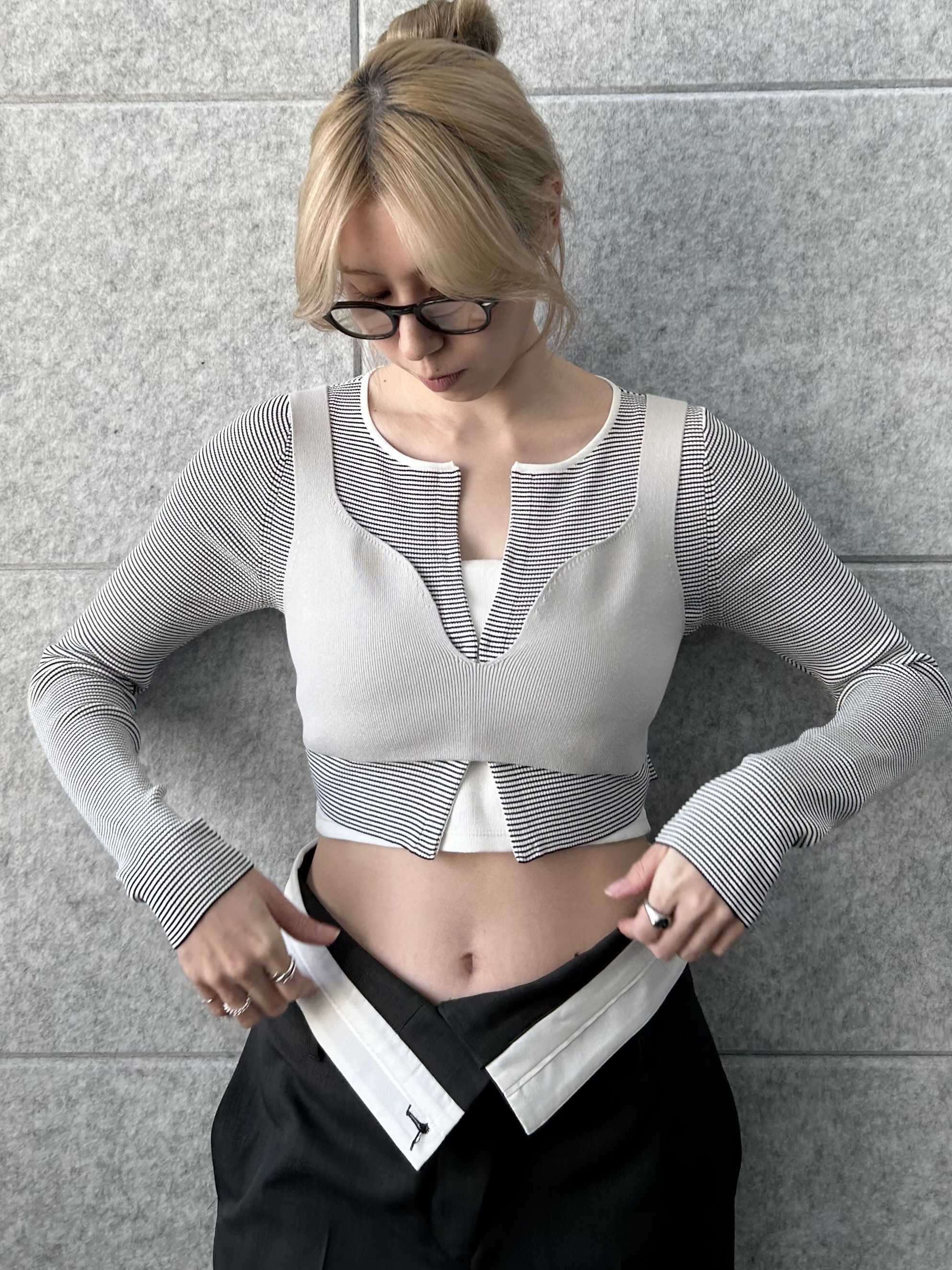 honoka Aさんの「CODE A｜【Re】stretch hook cardigan」を使ったコーディネート