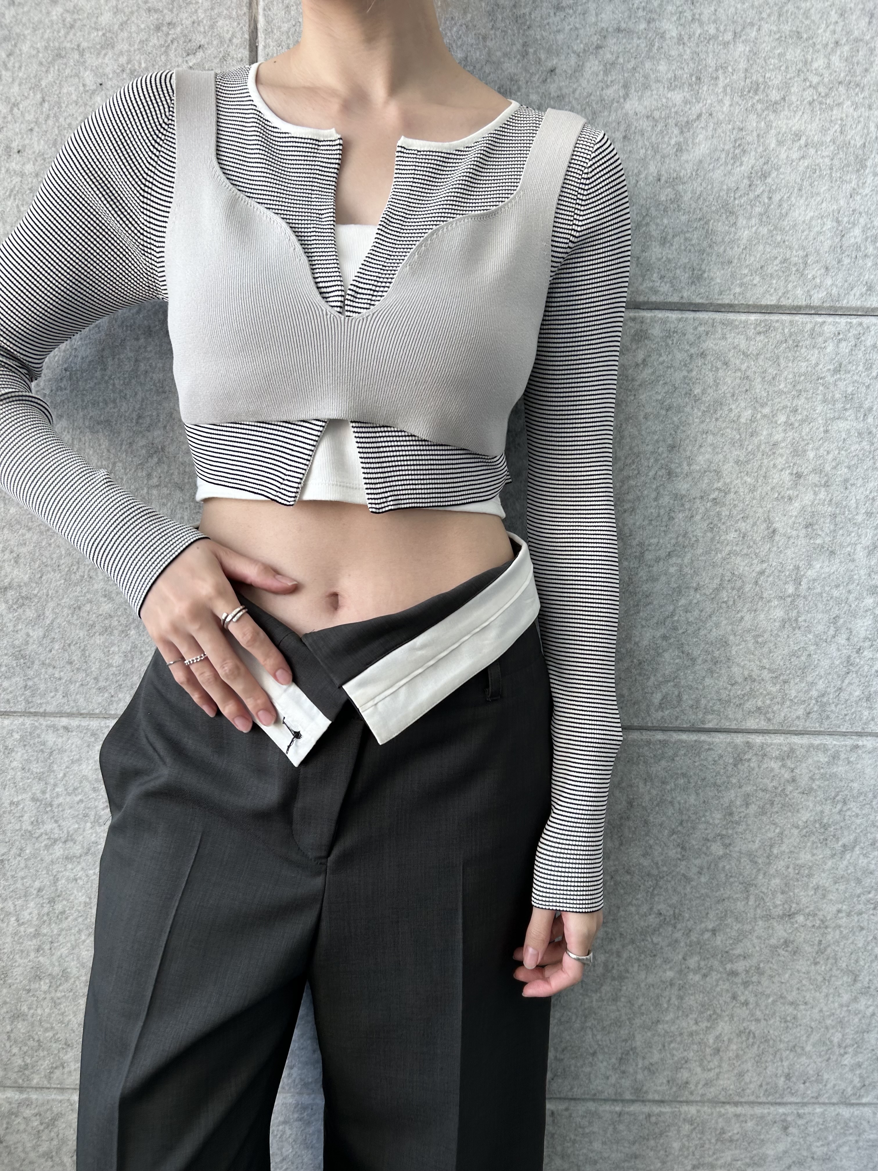 honoka Aさんの「CODE A｜【Re】stretch hook cardigan」を使ったコーディネート