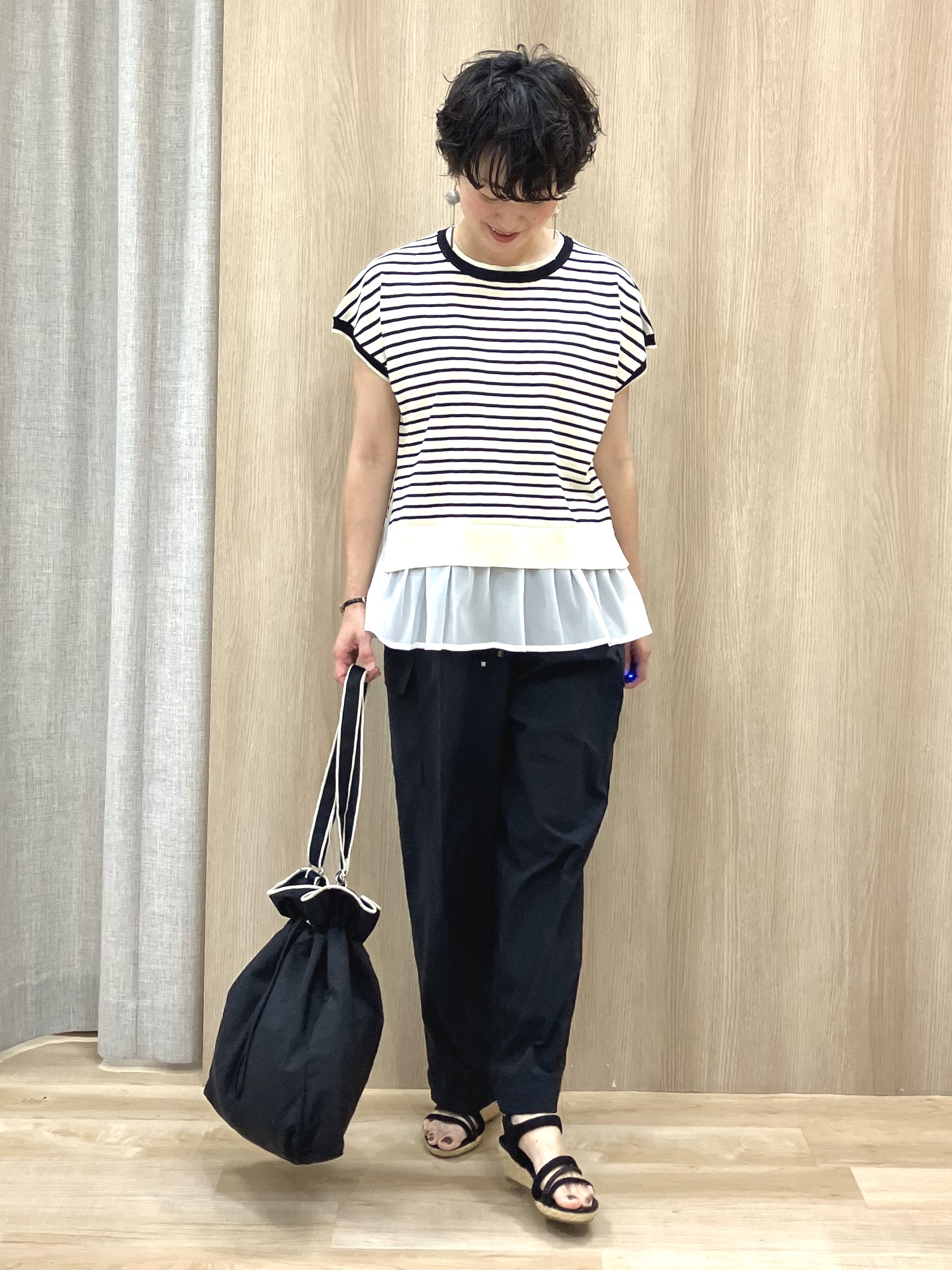 Keiさんの「grove｜人気デザインが夏verで登場！【体型カバー】裾レイヤードニット」を使ったコーディネート