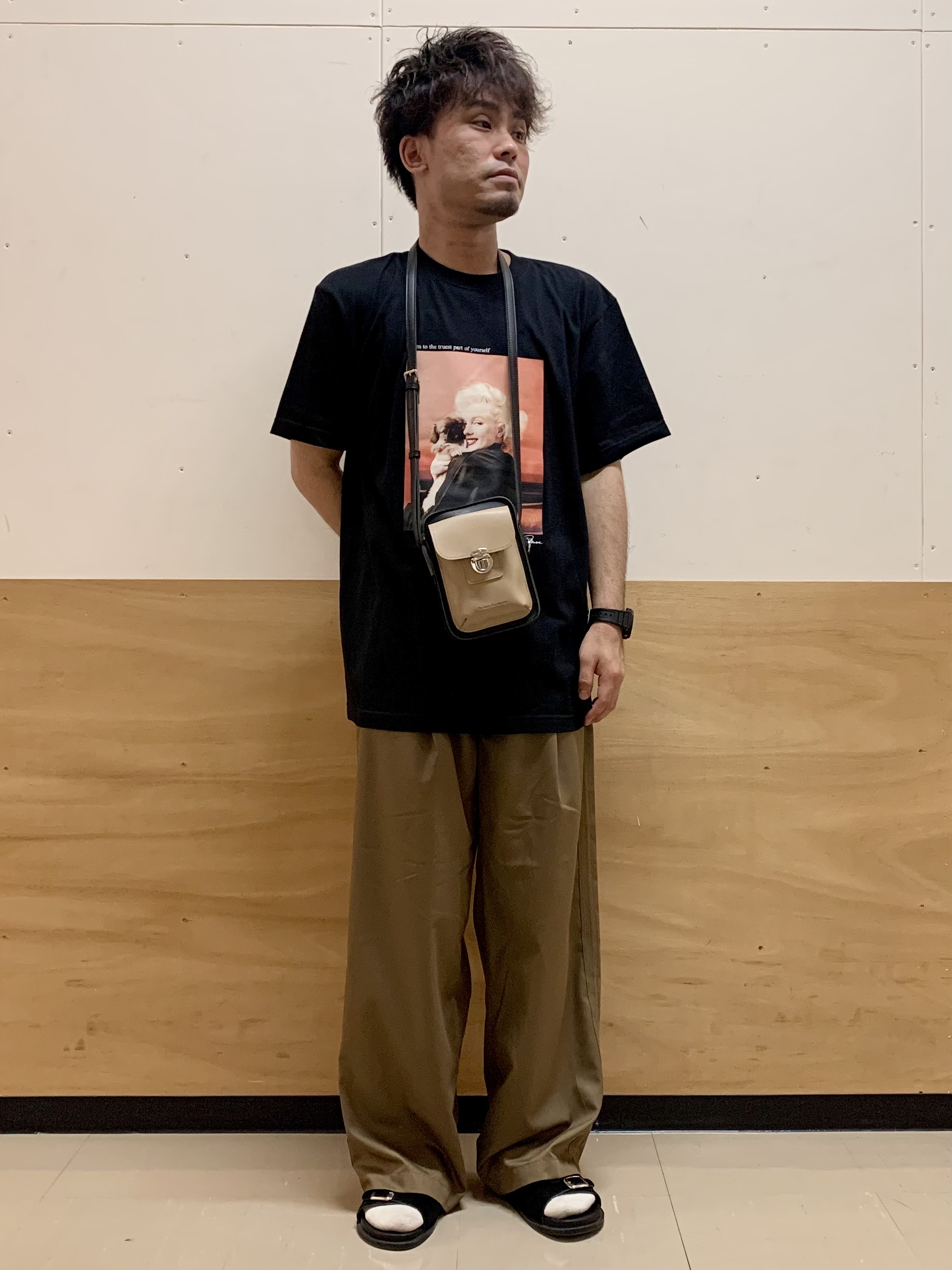 MATUさんの「THE SHOP TK｜別注マリリン・モンロー / グラフィック半袖Tシャツ」を使ったコーディネート