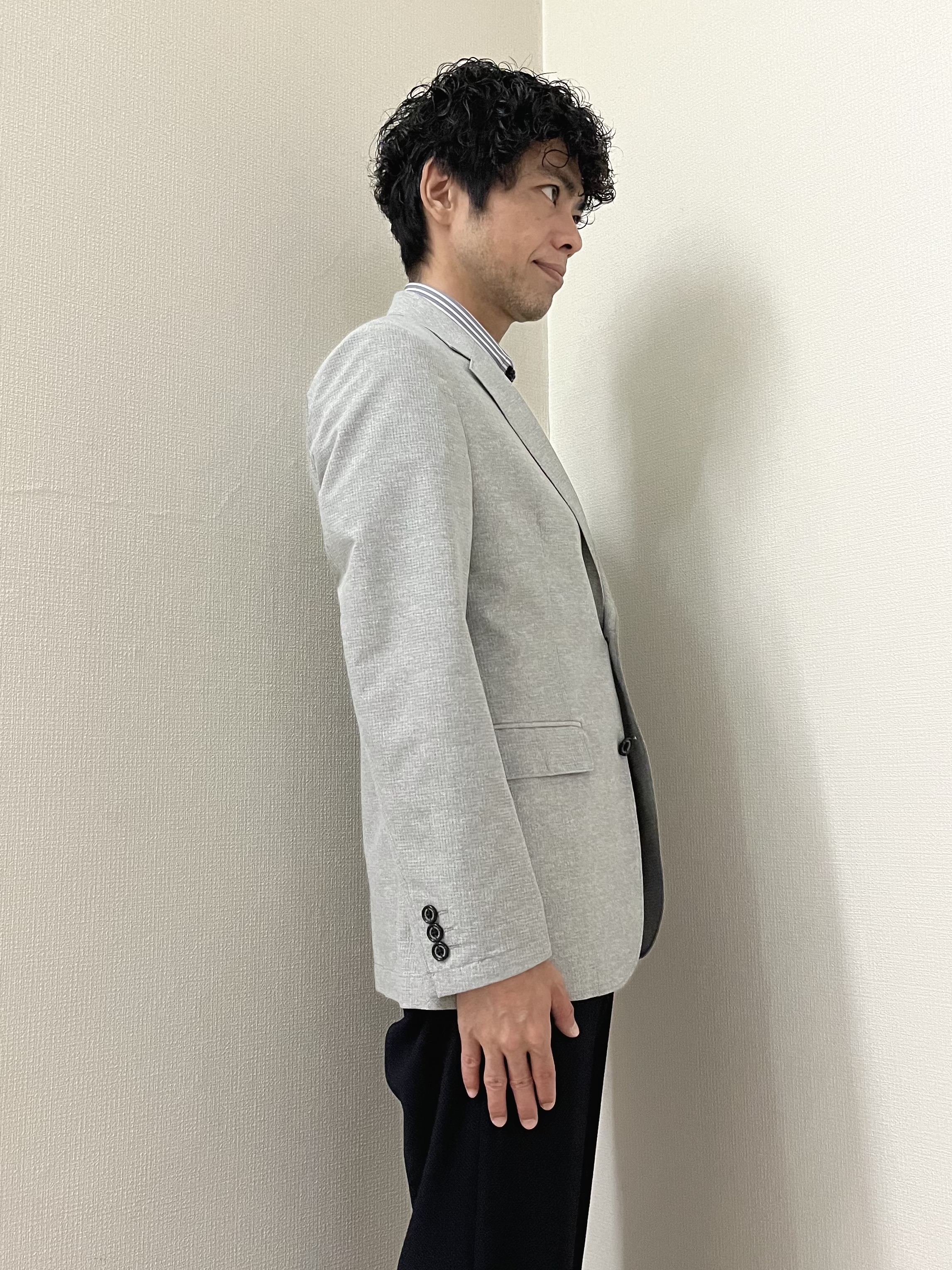 URAさんの「TAKEO KIKUCHI｜【抗菌防臭】COOL DOTS（R）ドビープリント ジャケット」を使ったコーディネート