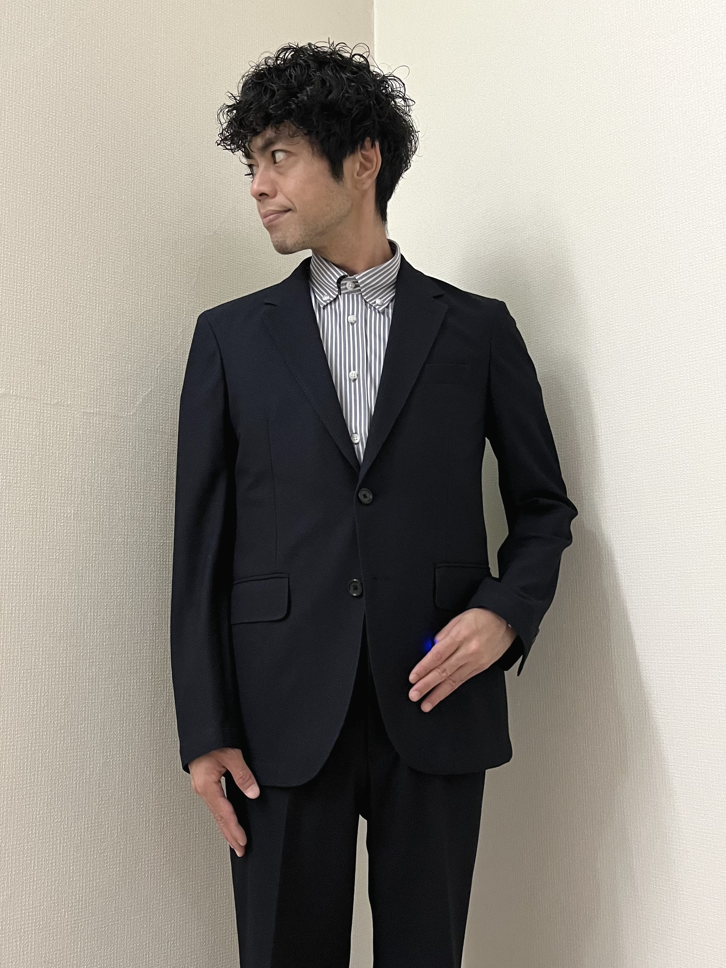 URAさんの「TAKEO KIKUCHI｜【抗菌防臭】CALCULO（R）ジャージ ジャケット」を使ったコーディネート