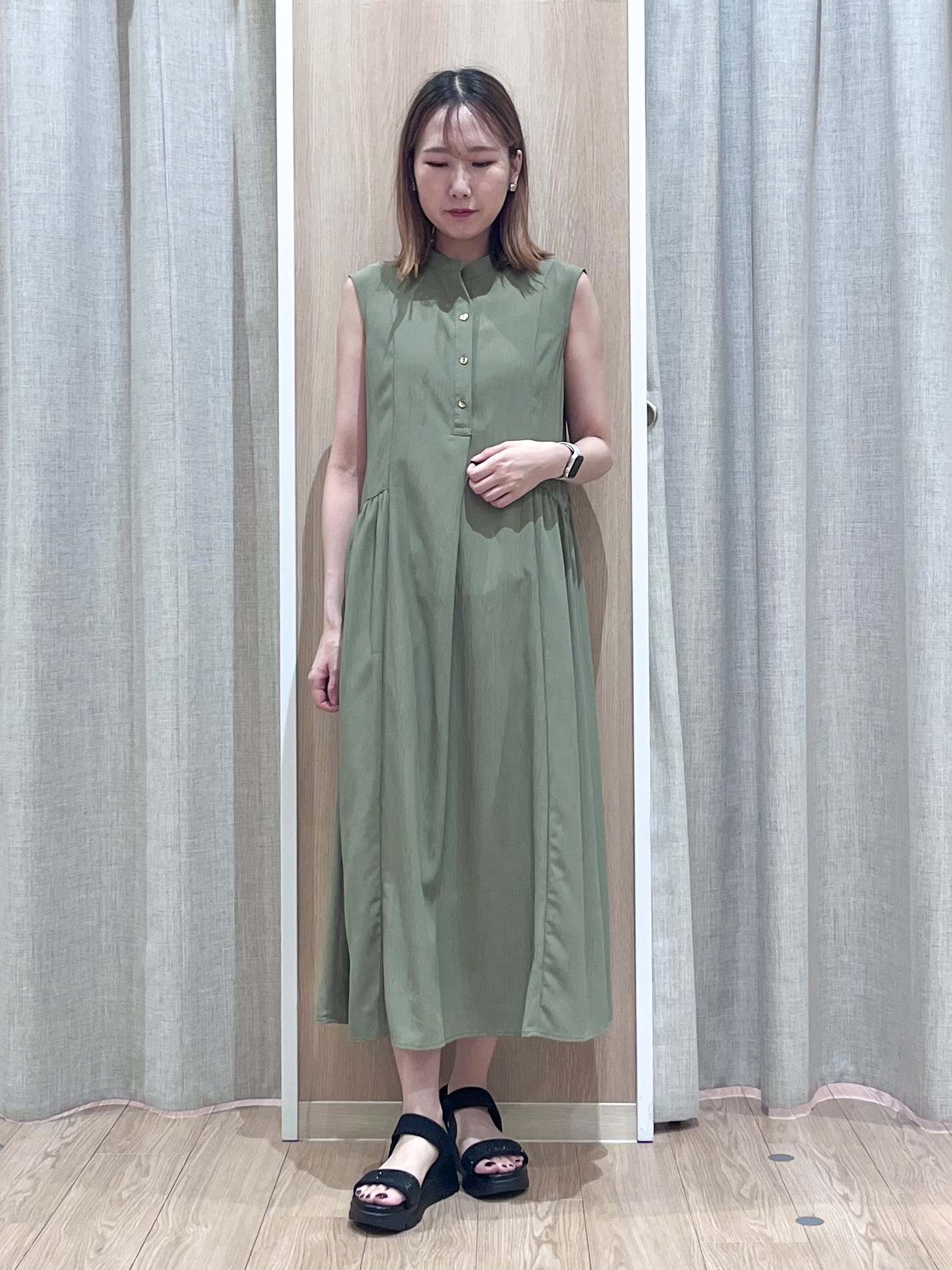 みーちゃんさんの「grove｜高評価！【接触冷感／UVカットetc】ベーシックショートカーディガン」を使ったコーディネート