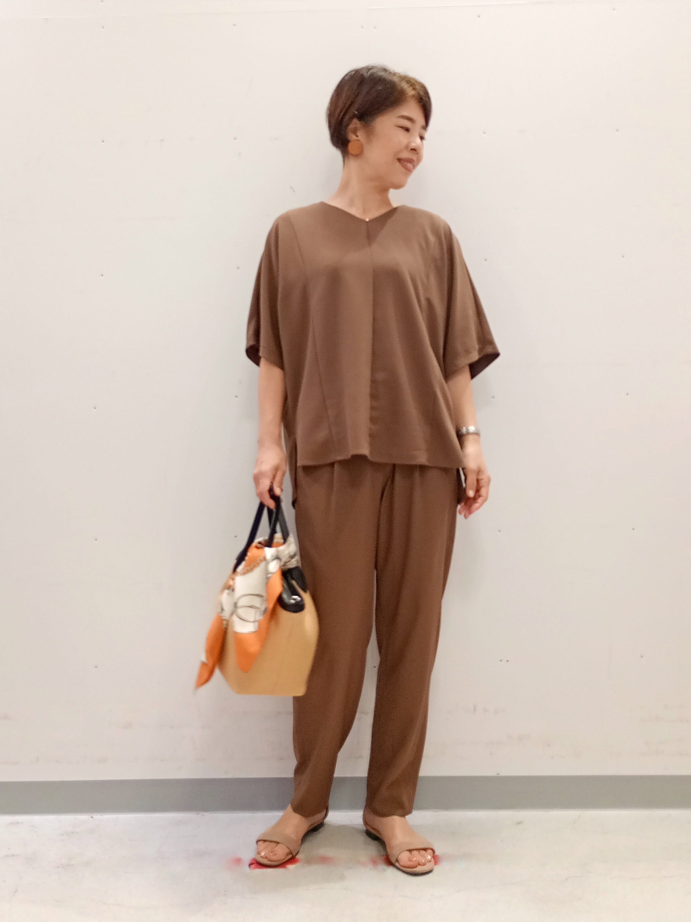 Kさんの「INDIVI｜【着る日傘】ドルマントップス」を使ったコーディネート
