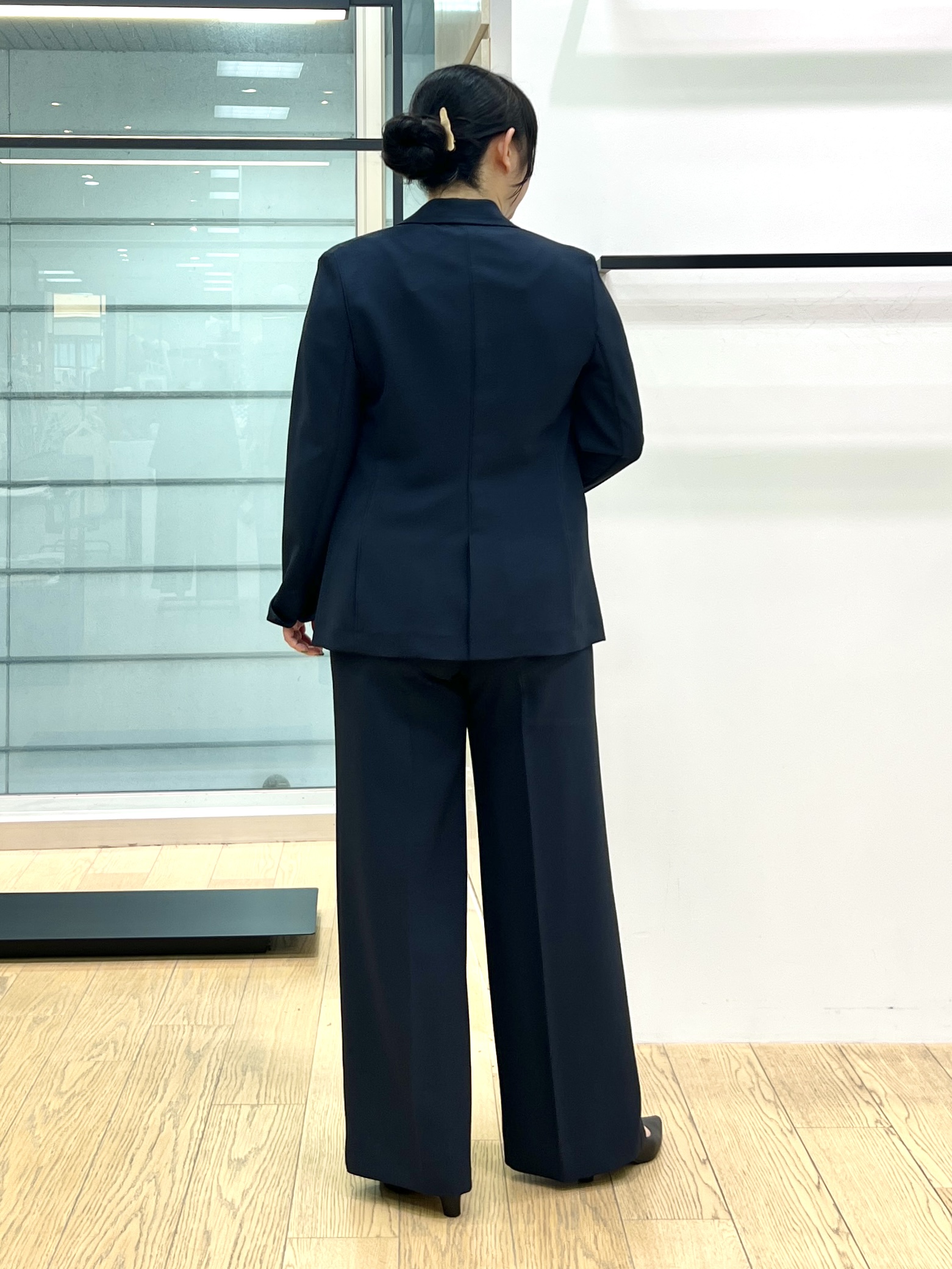 shimaさんの「INDIVI｜【定番スーツ／UVケア／洗える】ウール調テーラードジャケット」を使ったコーディネート