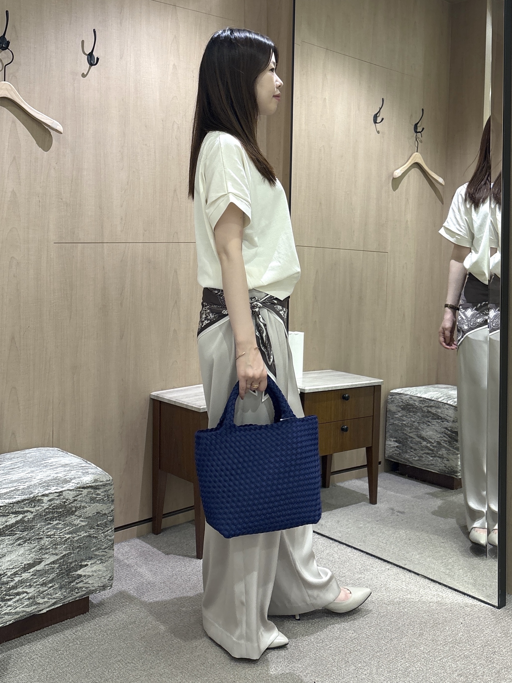asamiさんの「UNTITLED｜【肌に張り付かない/前後2WAY】ドライタッチコットンプルオーバー」を使ったコーディネート