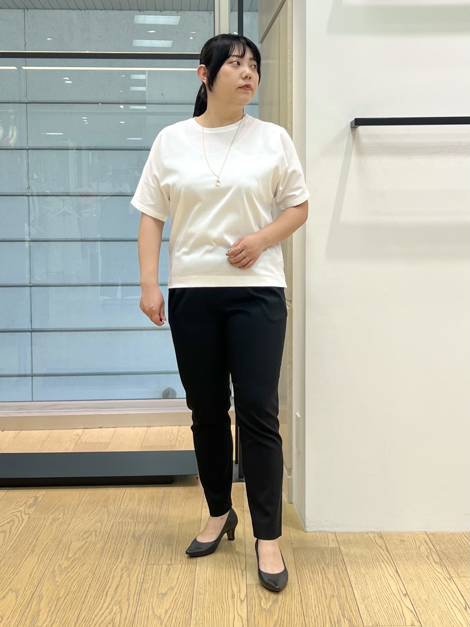 shimaさんの「INDIVI｜【接触冷感／2WAY】カシュクールリネンシャツ」を使ったコーディネート