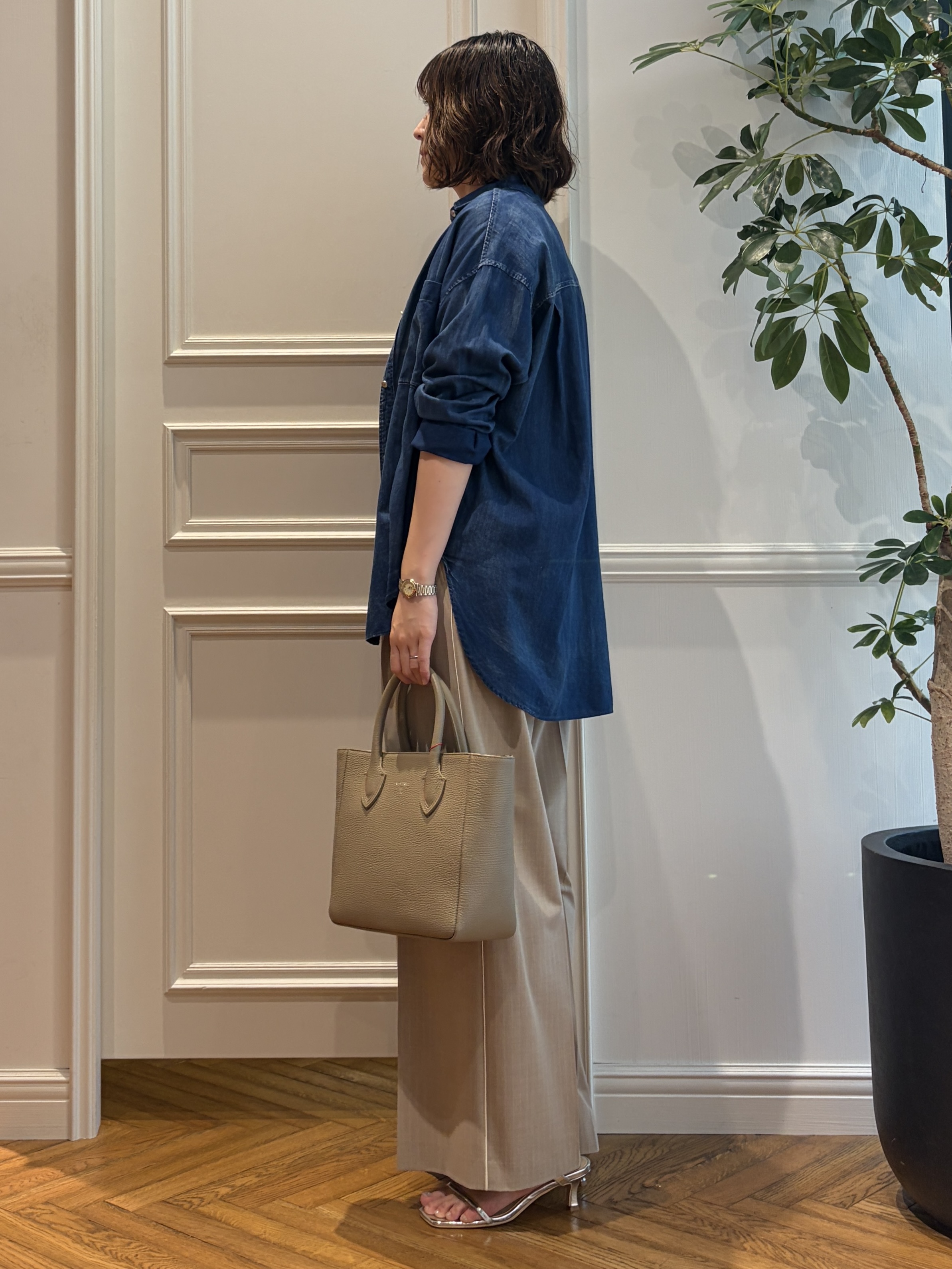 nakaoさんの「DRESSTERIOR｜【セットアップ可/ウォッシャブル】ストライプ2WAYストレッチ サイドラインパンツ」を使ったコーディネート