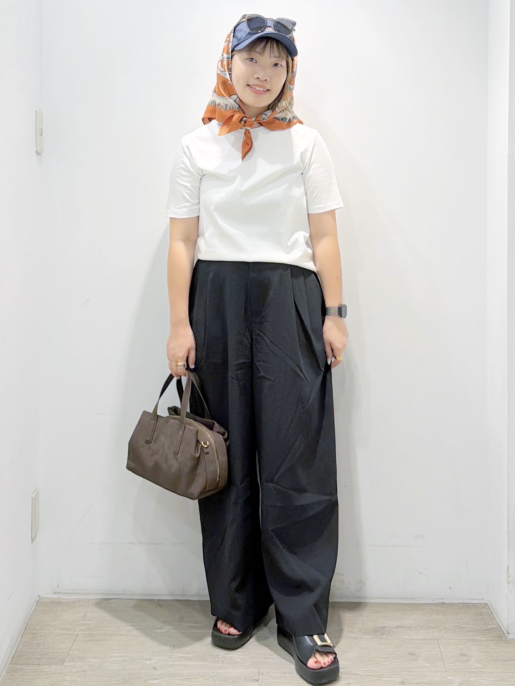 sumicaさんの「OPAQUE.CLIP｜ベーシックTシャツ／オーガニックコットン混【洗濯機OK】」を使ったコーディネート