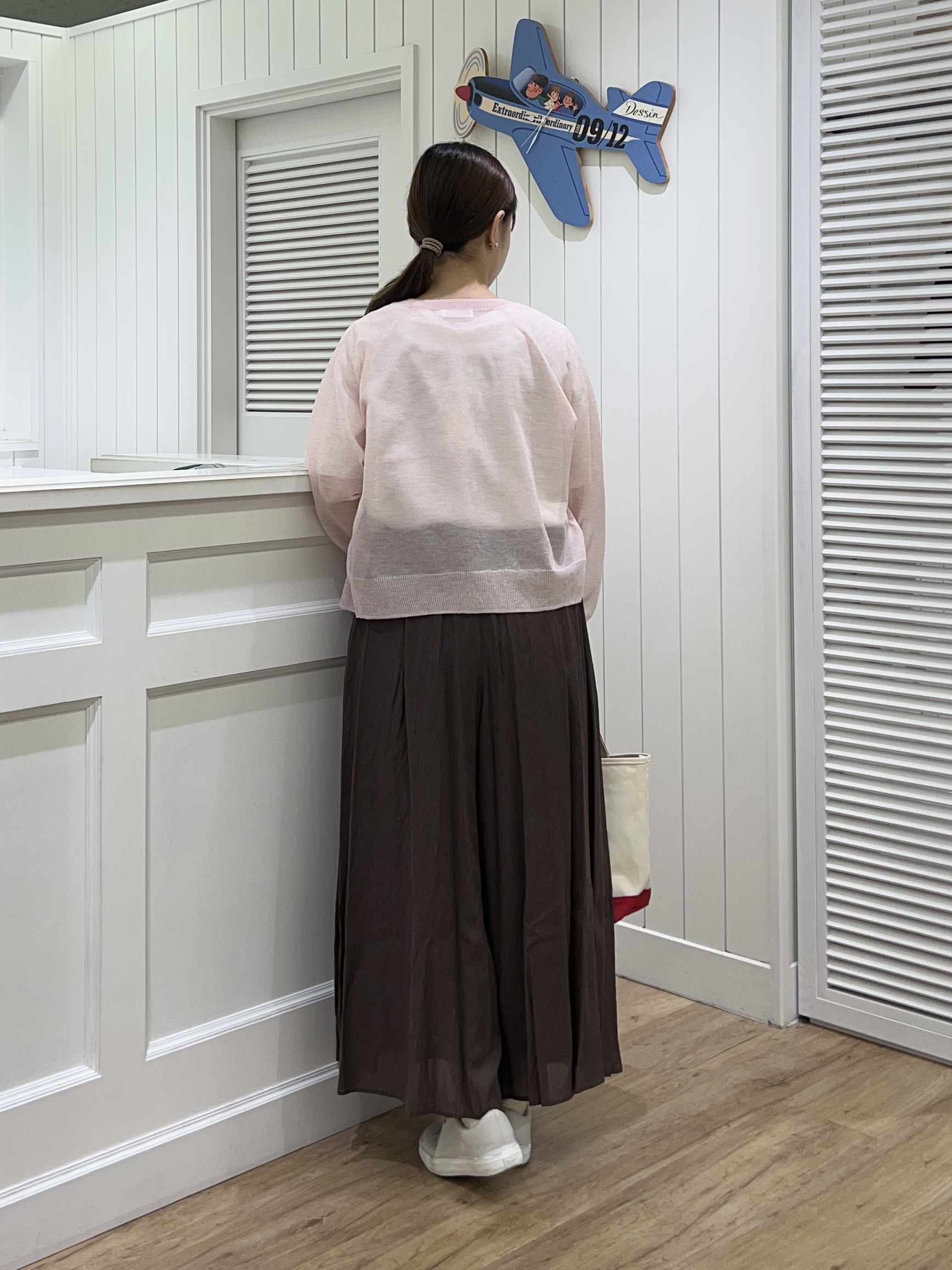 Ayakaさんの「Dessin｜【9色展開/接触冷感/UVカット】ドライタッチサマーニットT」を使ったコーディネート