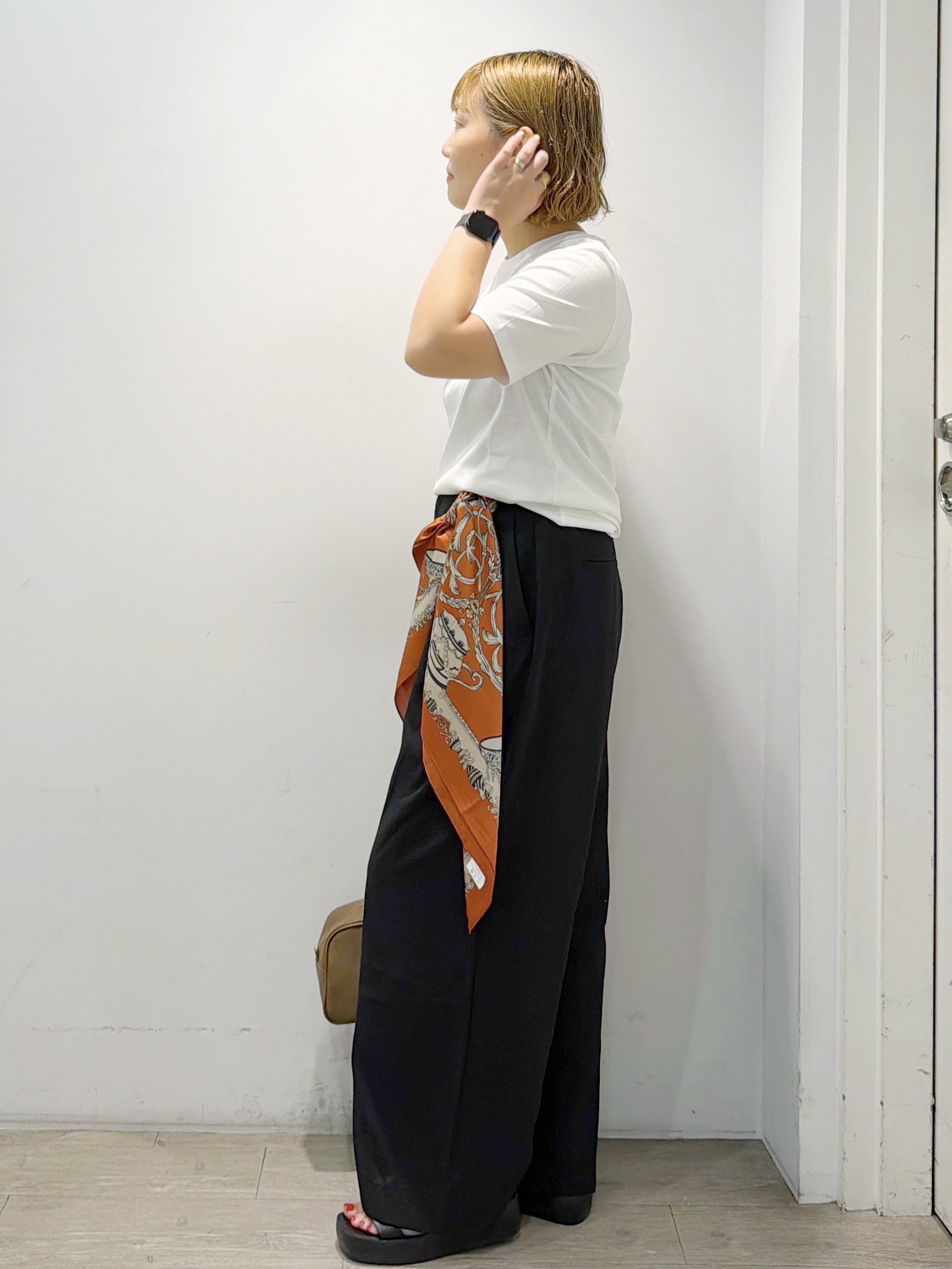 sumicaさんの「OPAQUE.CLIP｜ベーシックTシャツ／オーガニックコットン混【洗濯機OK】」を使ったコーディネート