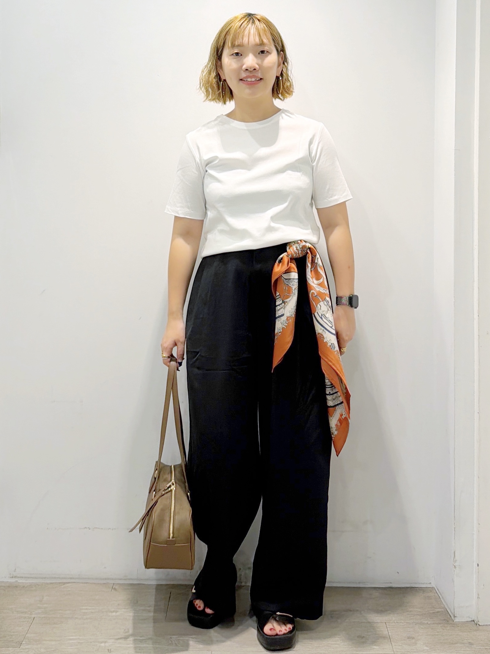 sumicaさんの「OPAQUE.CLIP｜ベーシックTシャツ／オーガニックコットン混【洗濯機OK】」を使ったコーディネート