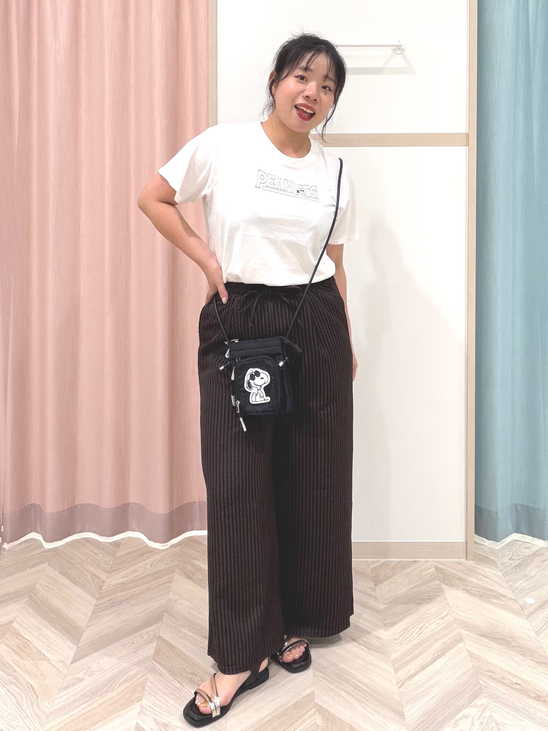 まちゃんなちゃんさんの「SHOO･LA･RUE｜【PEANUTS】ひんやりプリントTシャツ」を使ったコーディネート